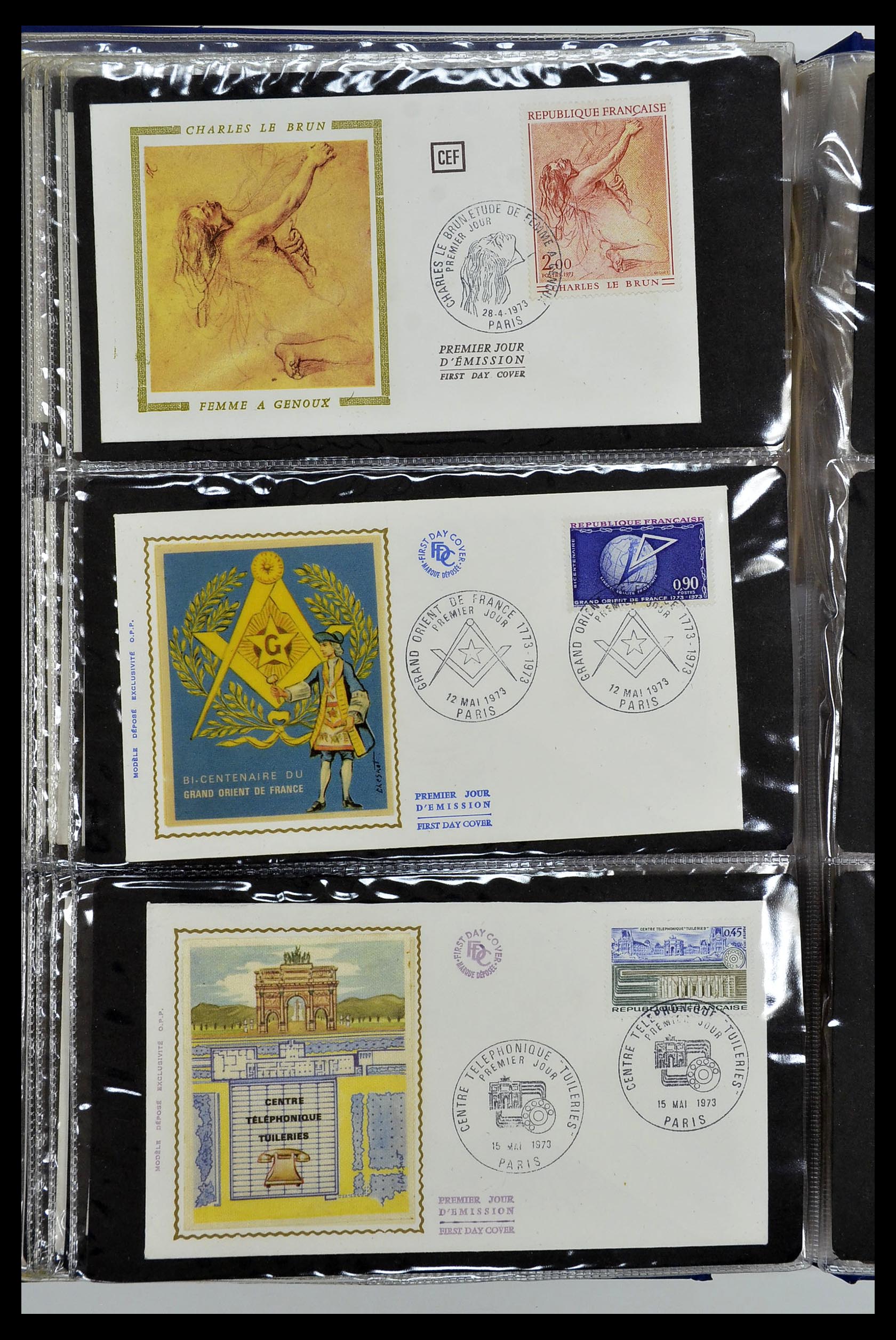 34621 099 - Postzegelverzameling 34621 Frankrijk FDC's 1956-1982.