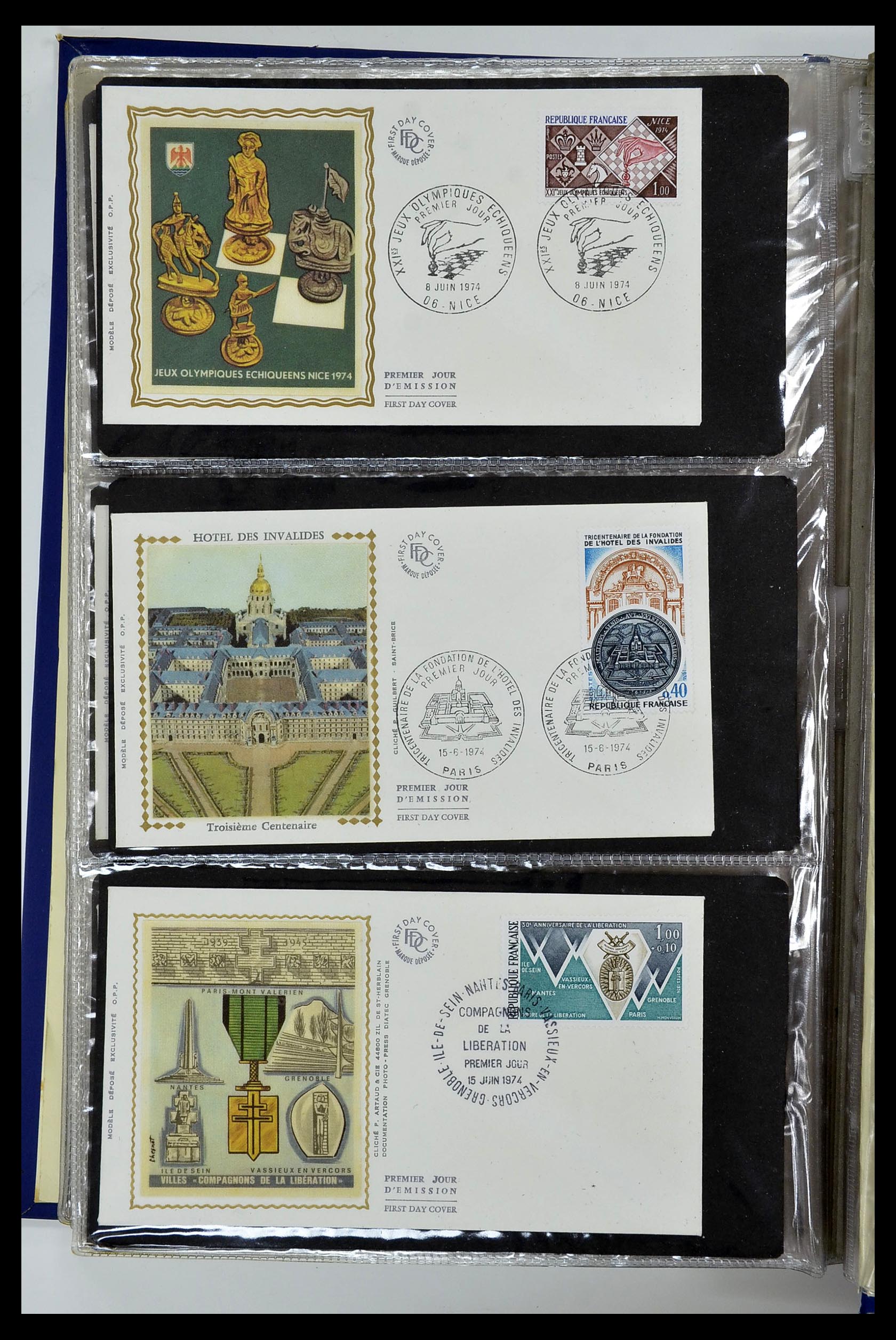 34621 118 - Postzegelverzameling 34621 Frankrijk FDC's 1956-1982.