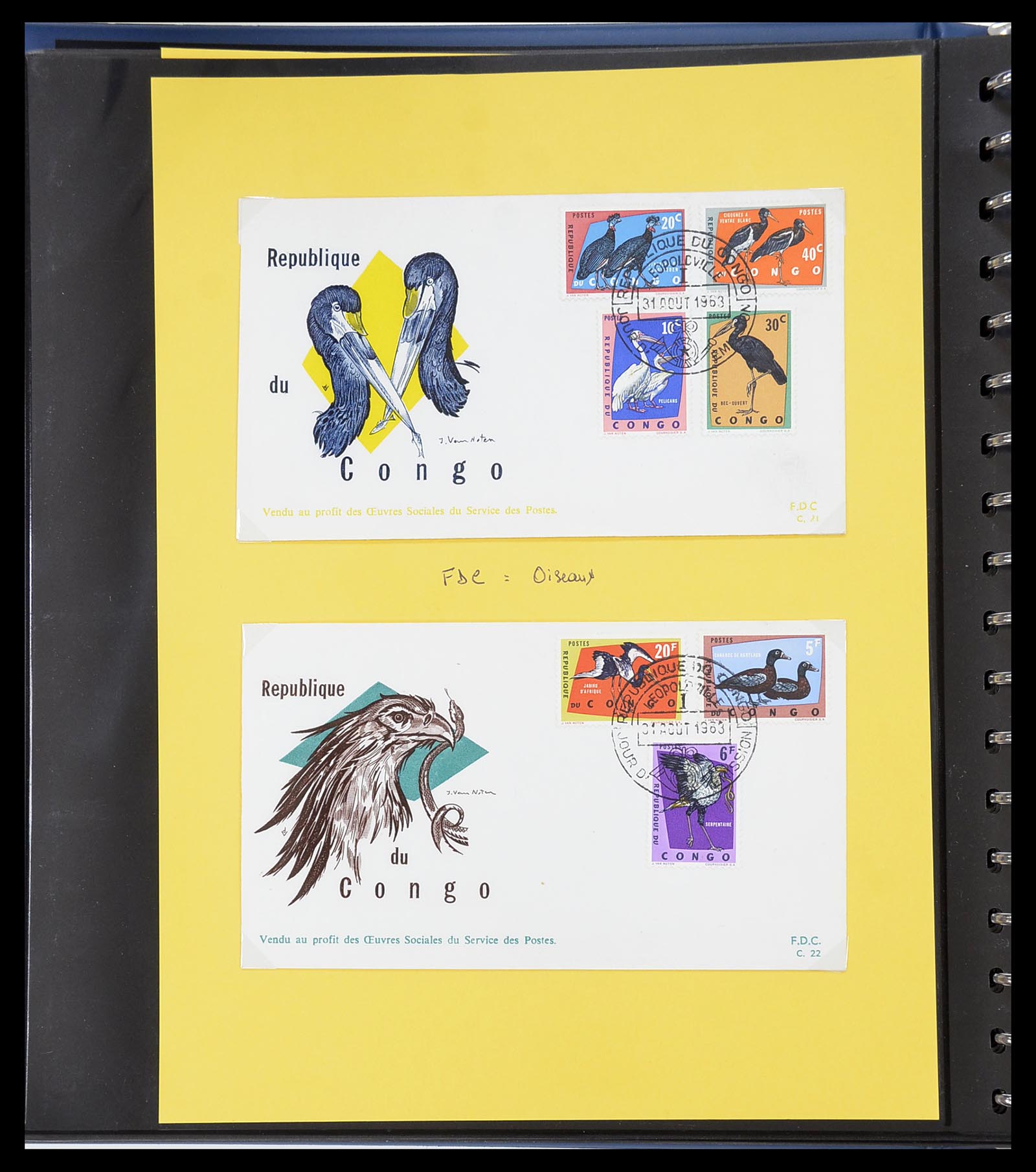 34626 063 - Postzegelverzameling 34626 Belgisch Congo 1960-1971.