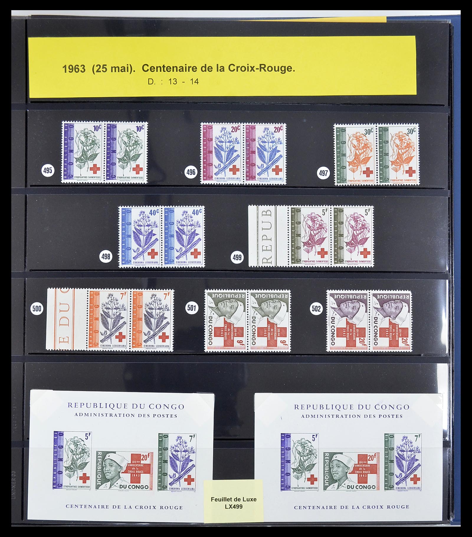 34626 070 - Postzegelverzameling 34626 Belgisch Congo 1960-1971.