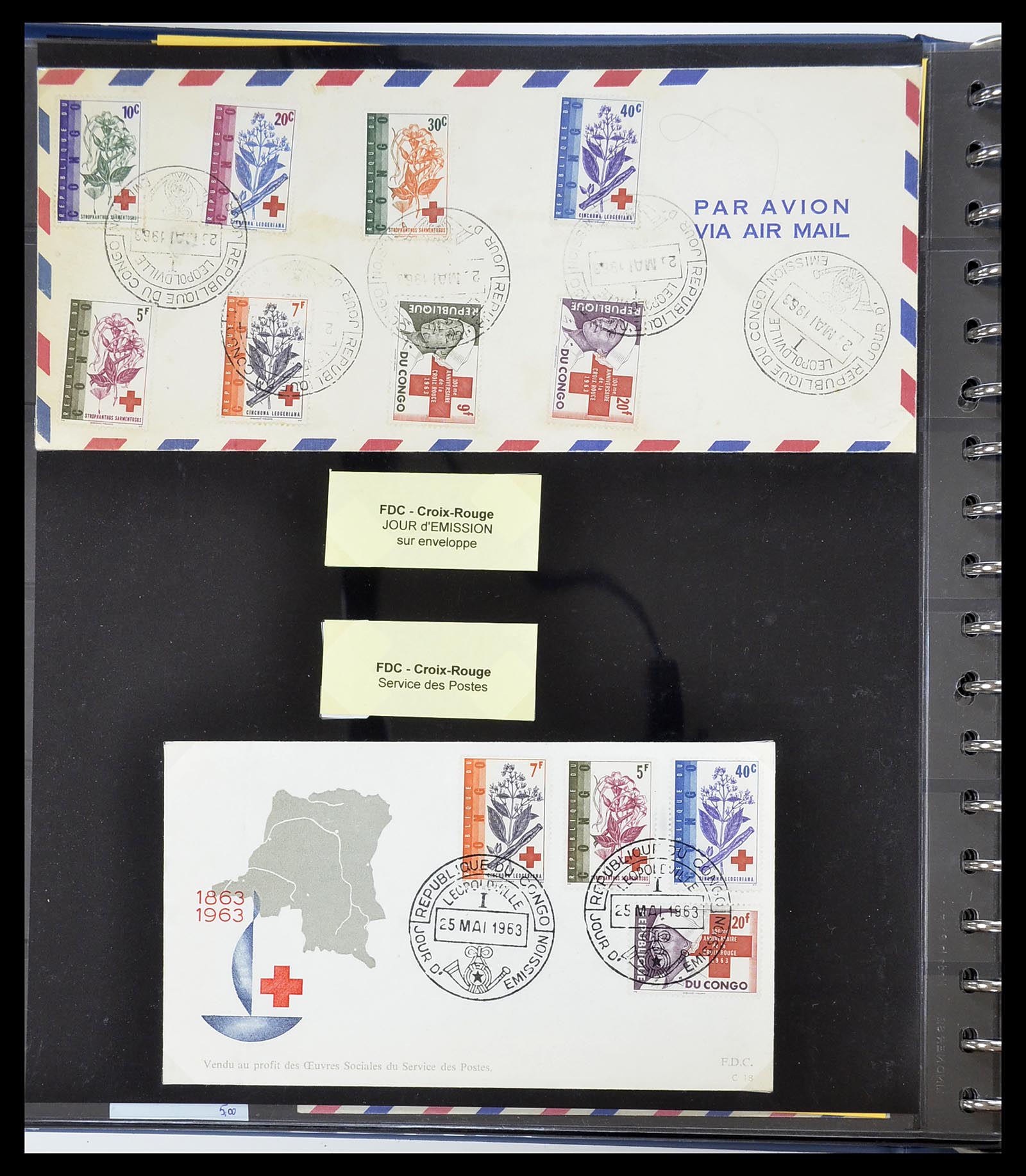 34626 074 - Postzegelverzameling 34626 Belgisch Congo 1960-1971.