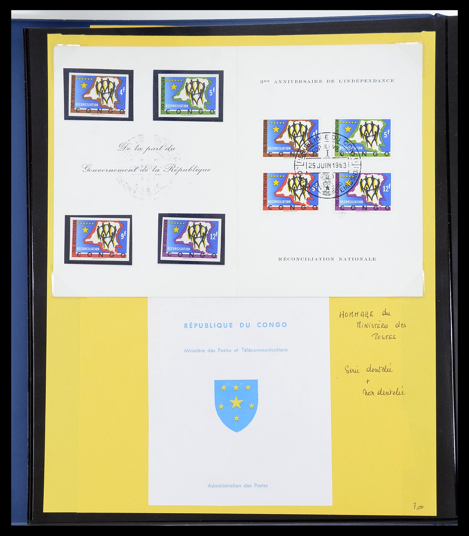 34626 076 - Postzegelverzameling 34626 Belgisch Congo 1960-1971.
