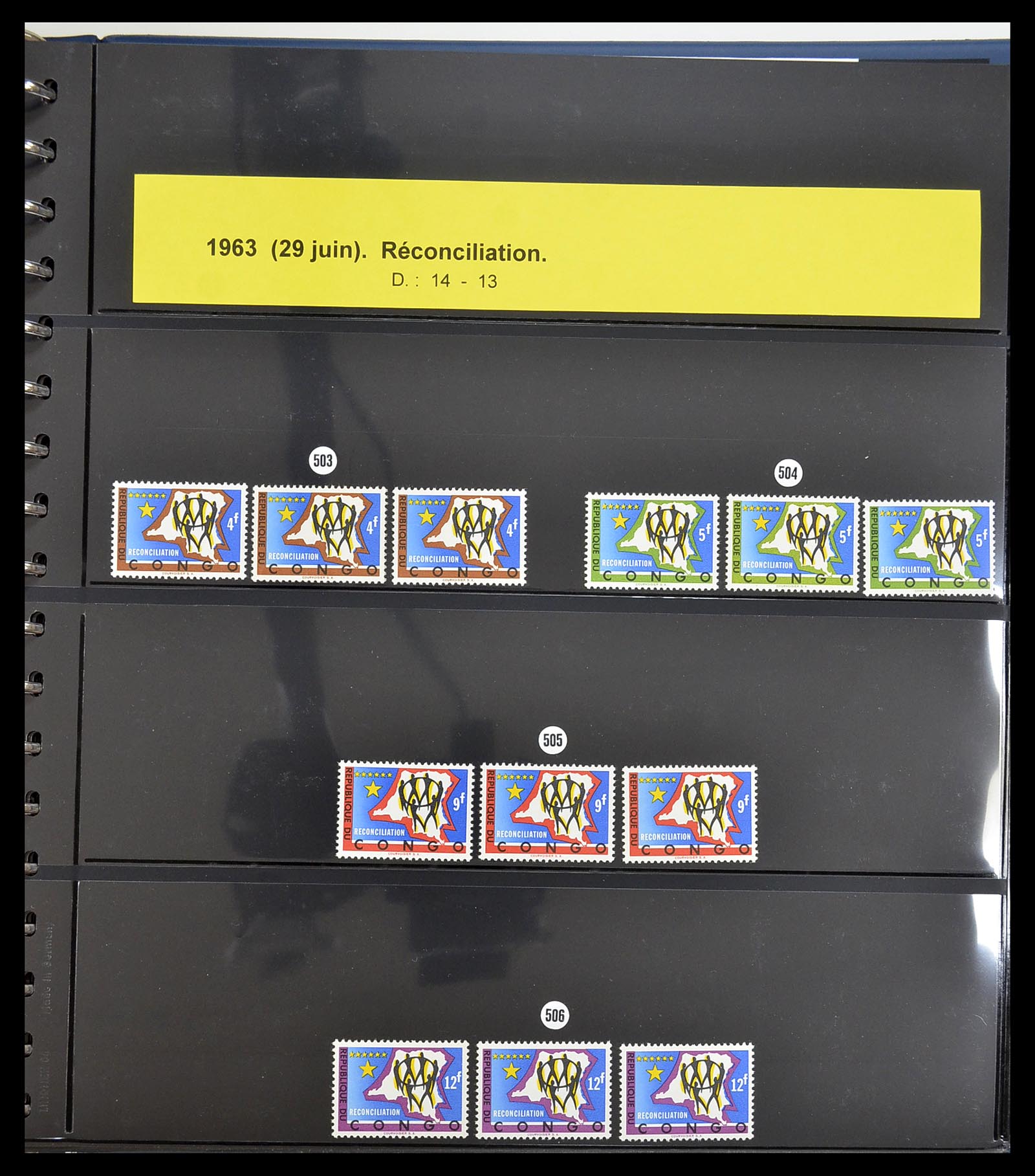 34626 077 - Postzegelverzameling 34626 Belgisch Congo 1960-1971.