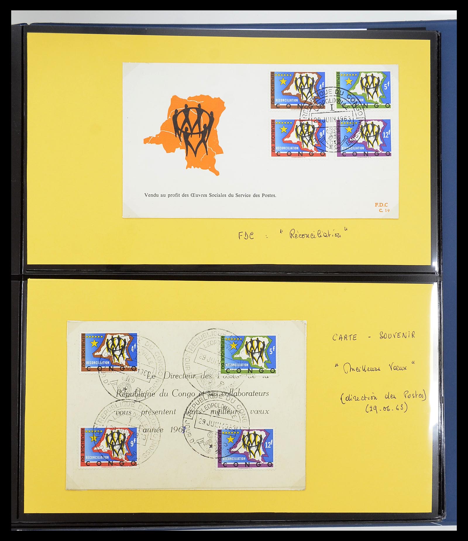 34626 079 - Postzegelverzameling 34626 Belgisch Congo 1960-1971.