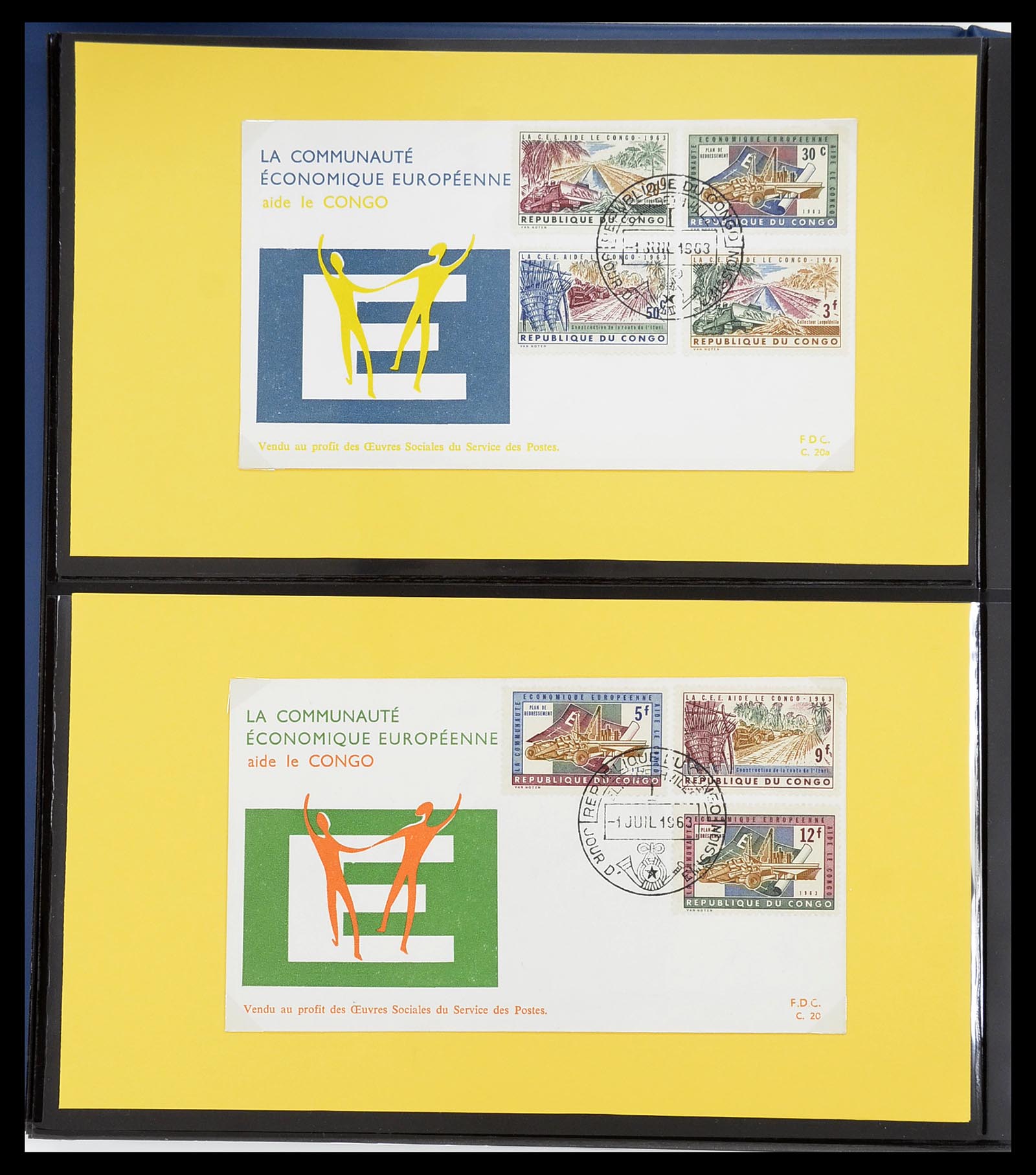 34626 080 - Postzegelverzameling 34626 Belgisch Congo 1960-1971.
