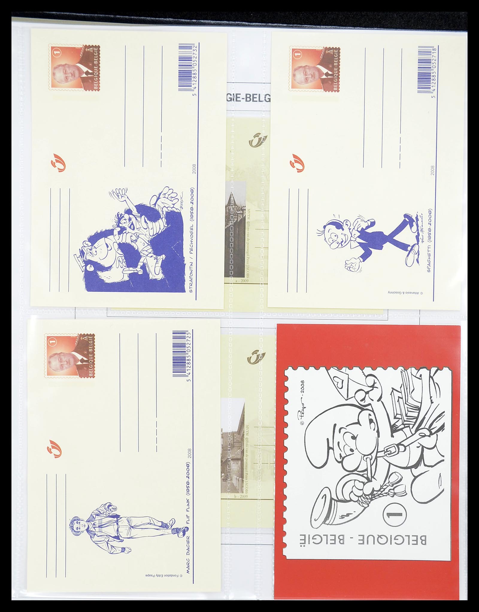 34639 124 - Postzegelverzameling 34639 België briefkaarten 1971-2010.