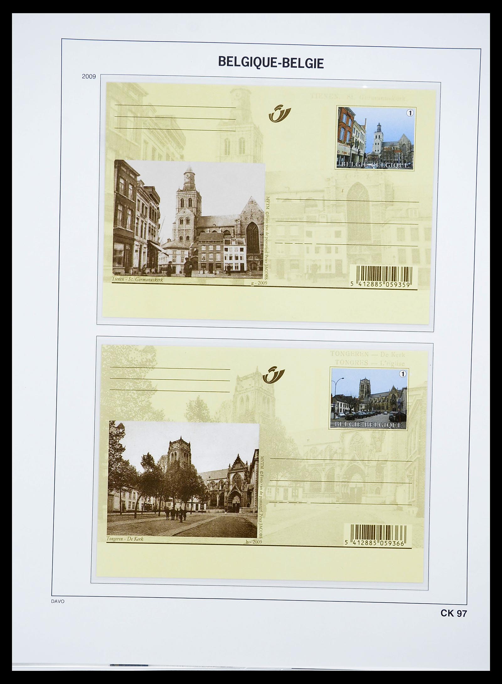 34639 128 - Postzegelverzameling 34639 België briefkaarten 1971-2010.