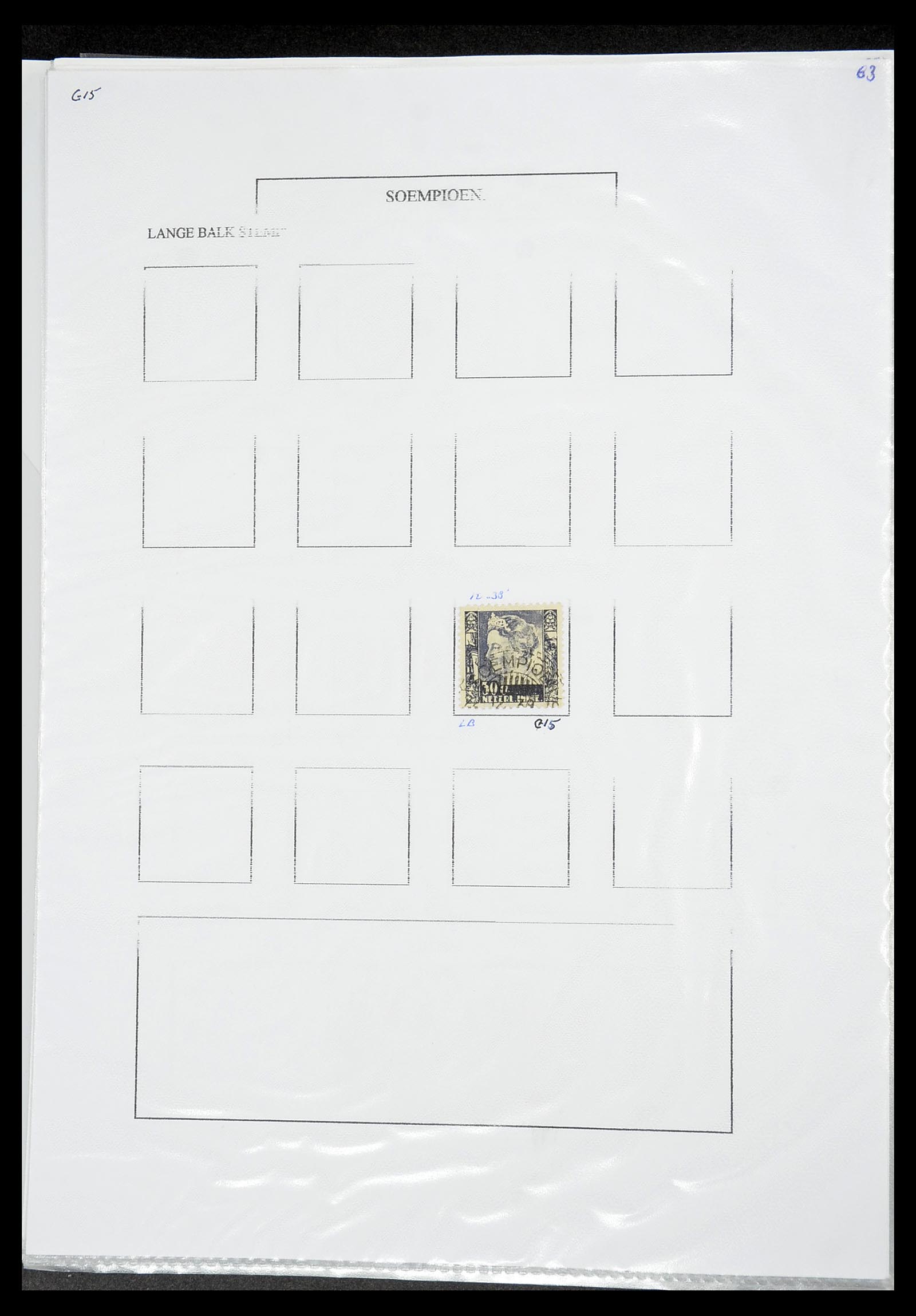 34693 356 - Postzegelverzameling 34693 Nederlands Indië stempels 1917-1948.