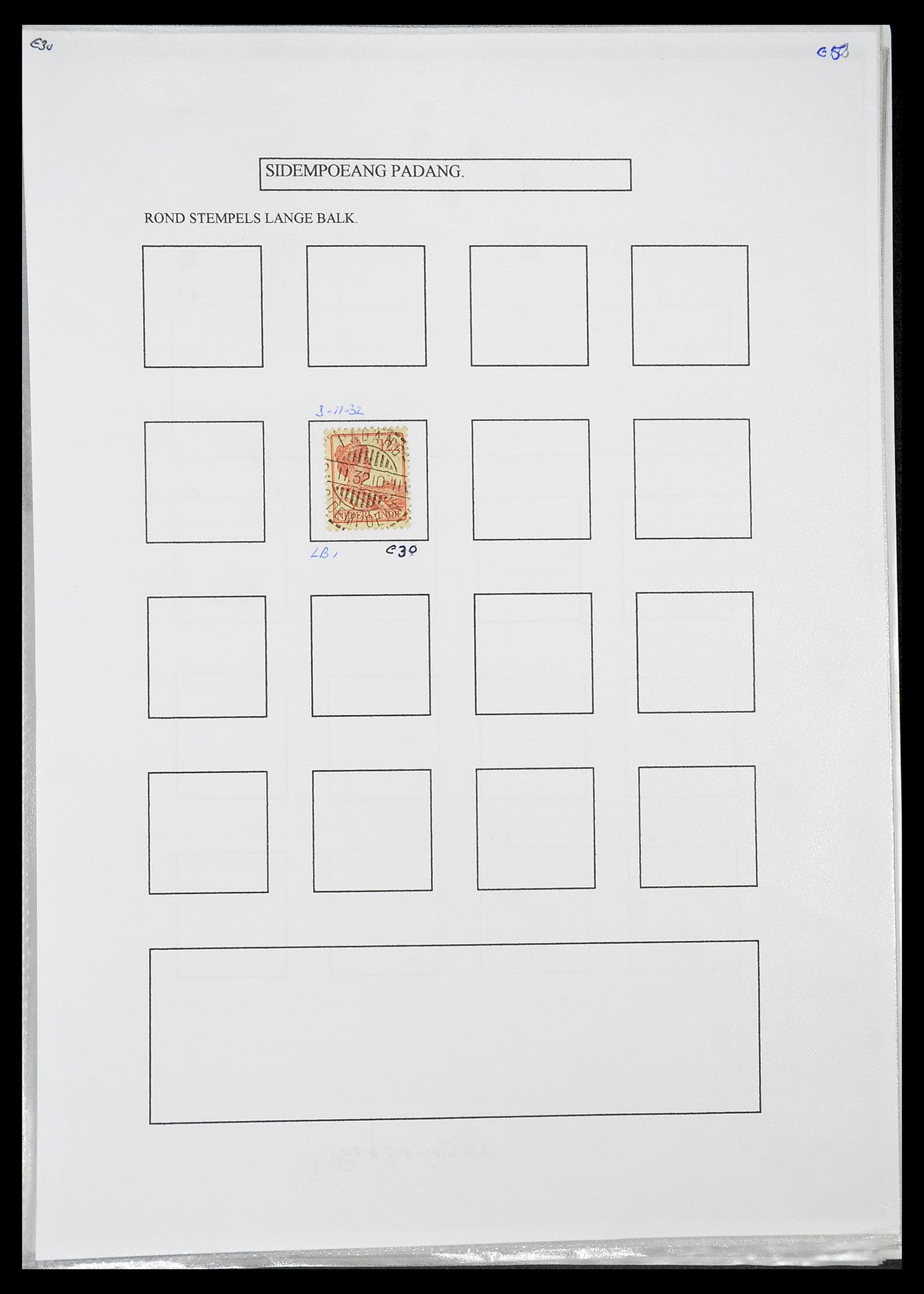 34693 358 - Postzegelverzameling 34693 Nederlands Indië stempels 1917-1948.