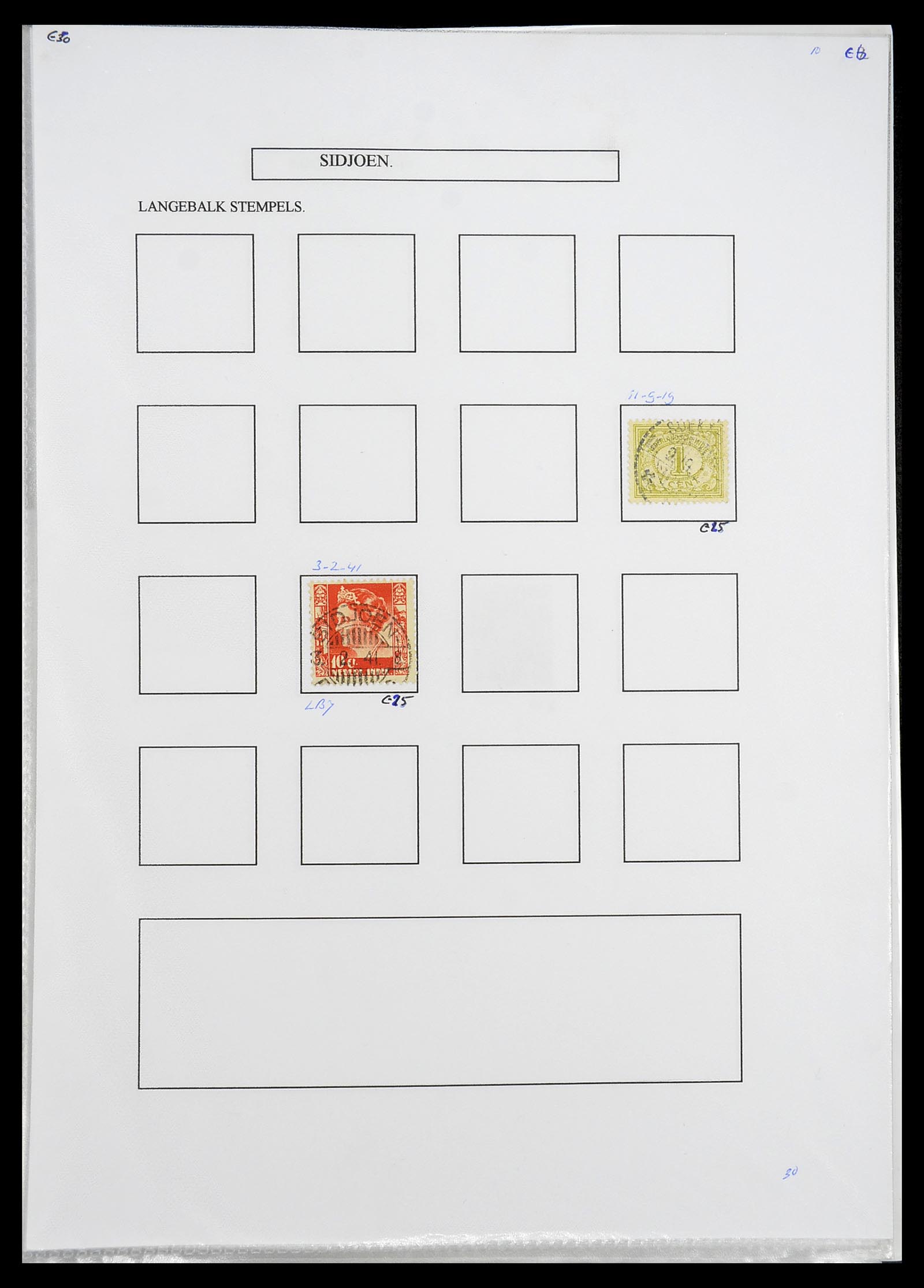 34693 359 - Postzegelverzameling 34693 Nederlands Indië stempels 1917-1948.