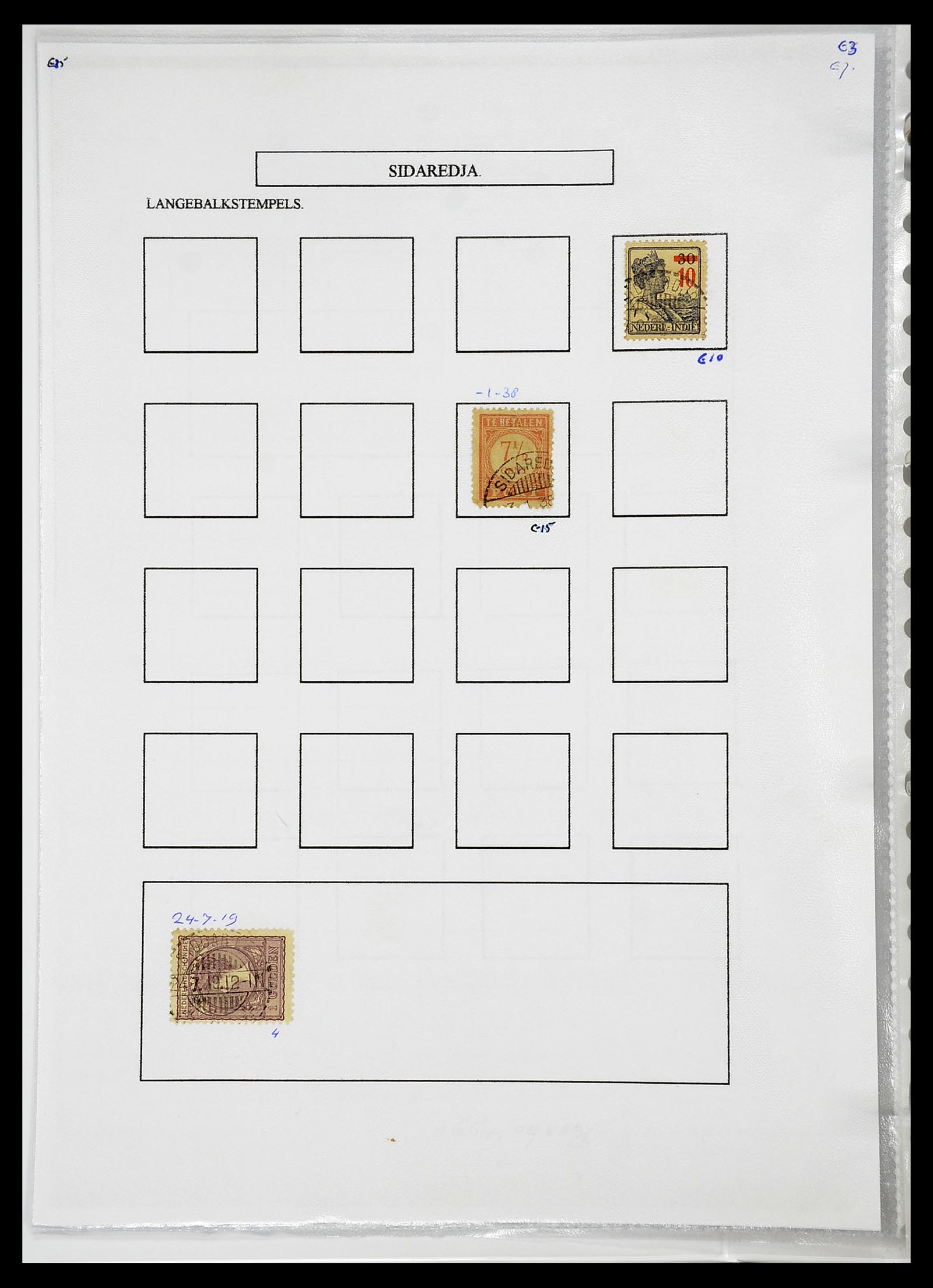 34693 360 - Postzegelverzameling 34693 Nederlands Indië stempels 1917-1948.