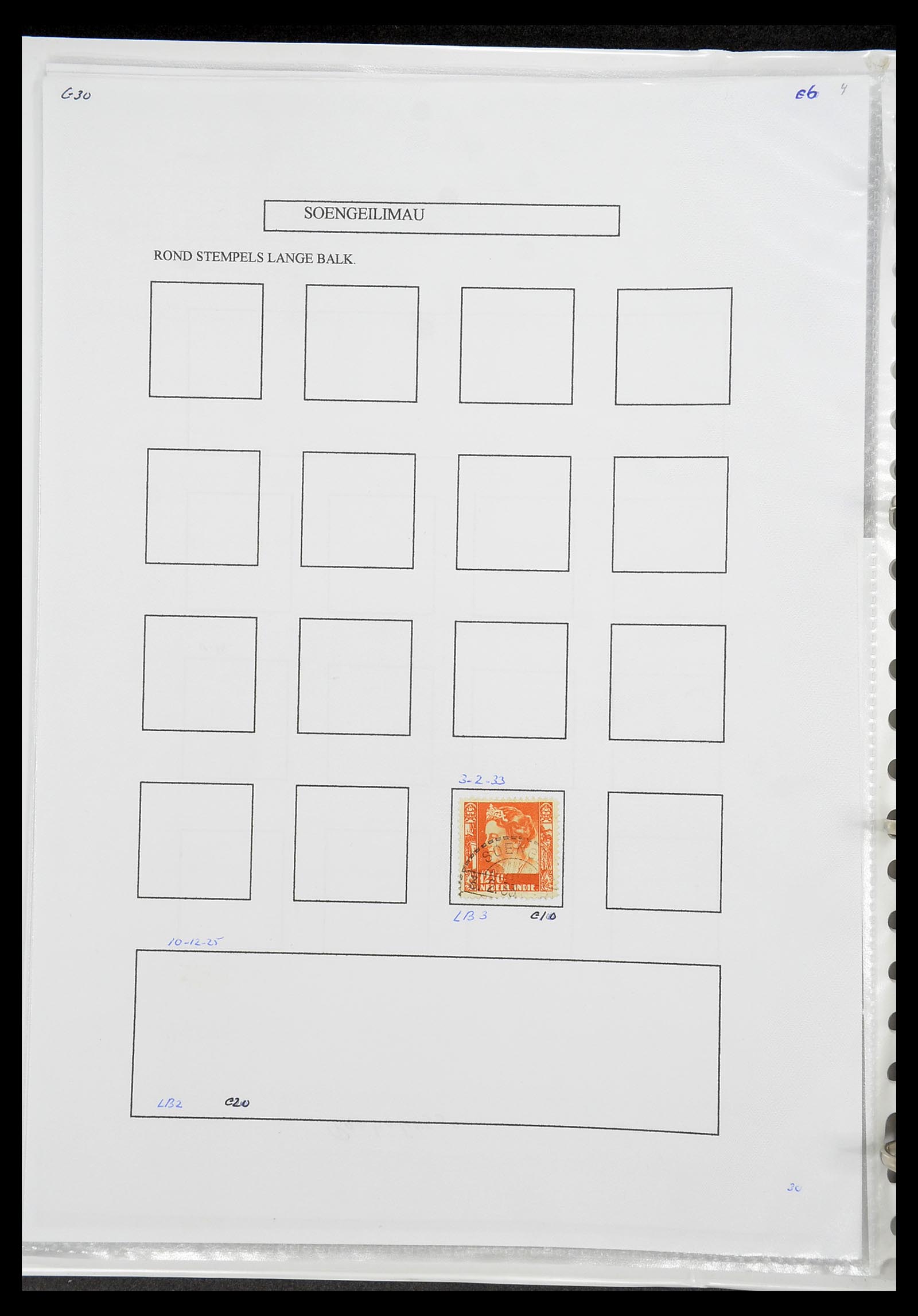 34693 364 - Postzegelverzameling 34693 Nederlands Indië stempels 1917-1948.