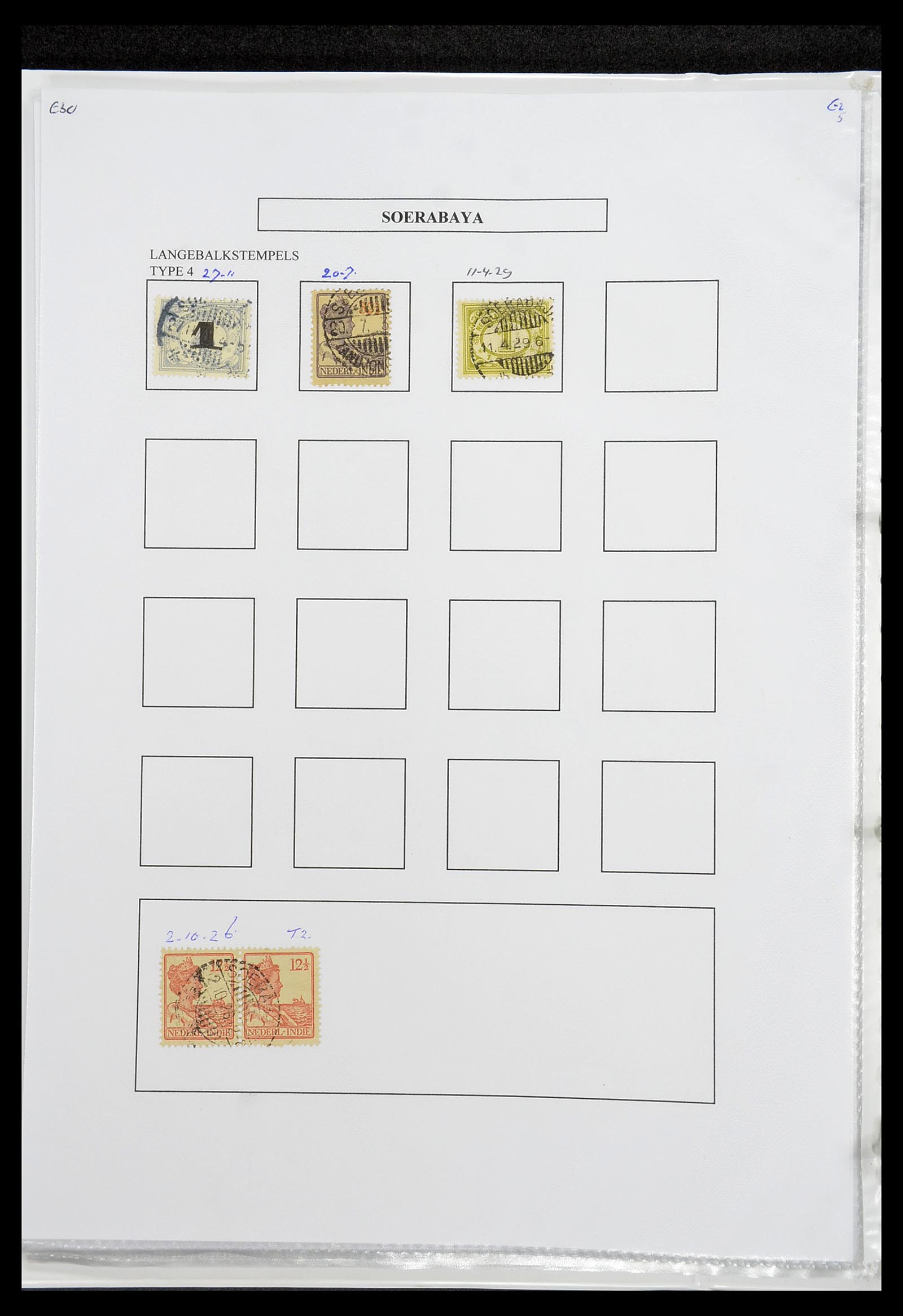 34693 372 - Postzegelverzameling 34693 Nederlands Indië stempels 1917-1948.