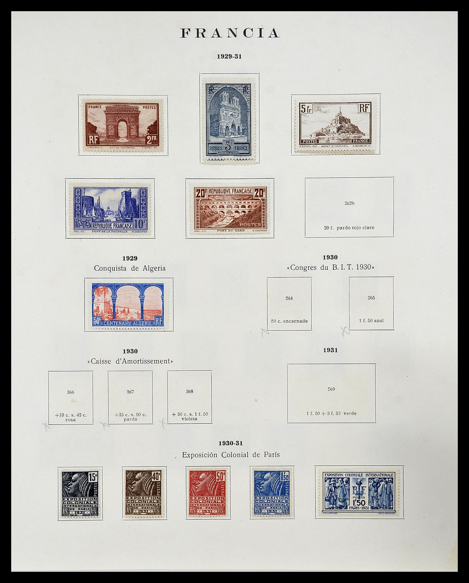 34721 012 - Postzegelverzameling 34721 Frankrijk 1853-1983.