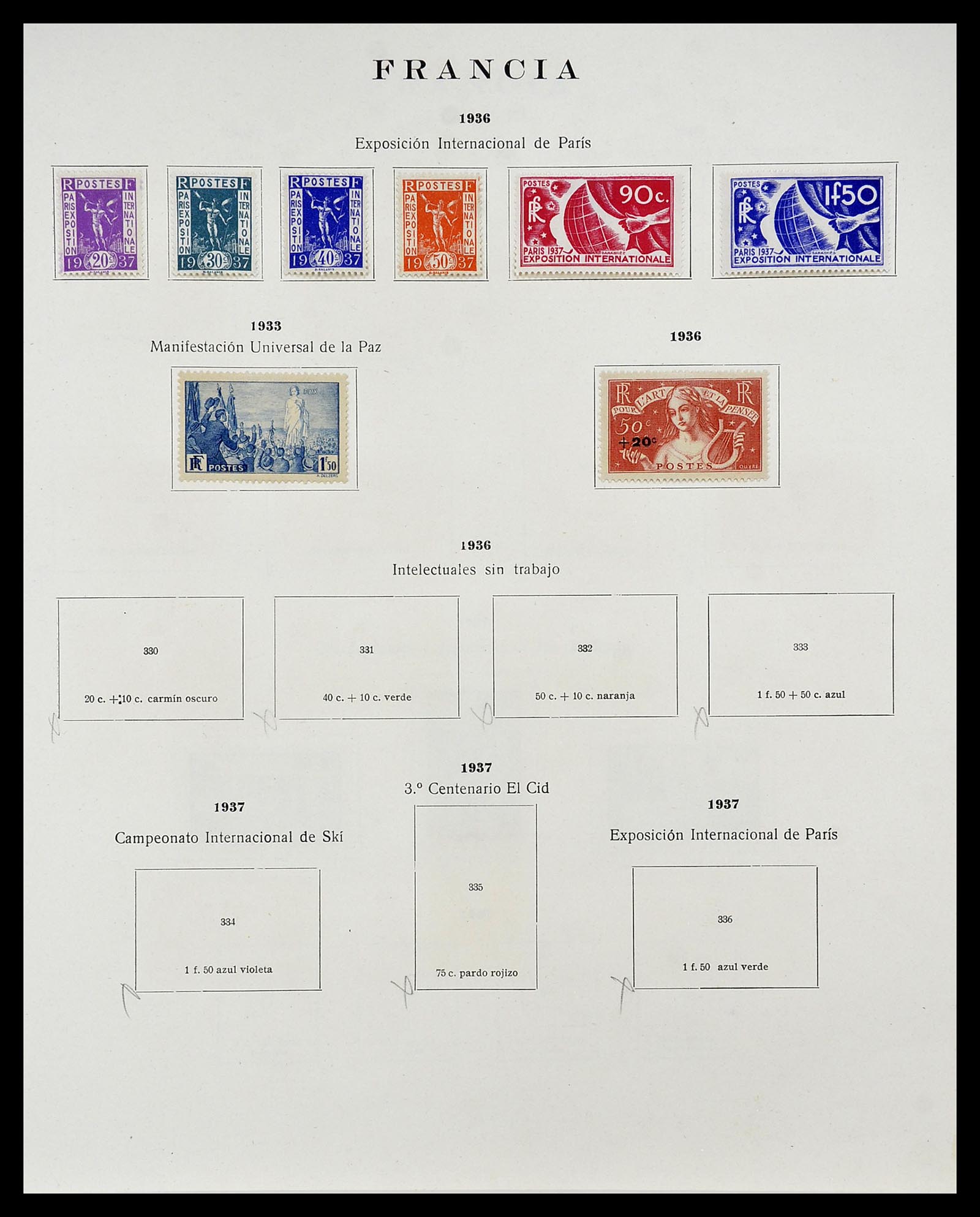 34721 016 - Postzegelverzameling 34721 Frankrijk 1853-1983.