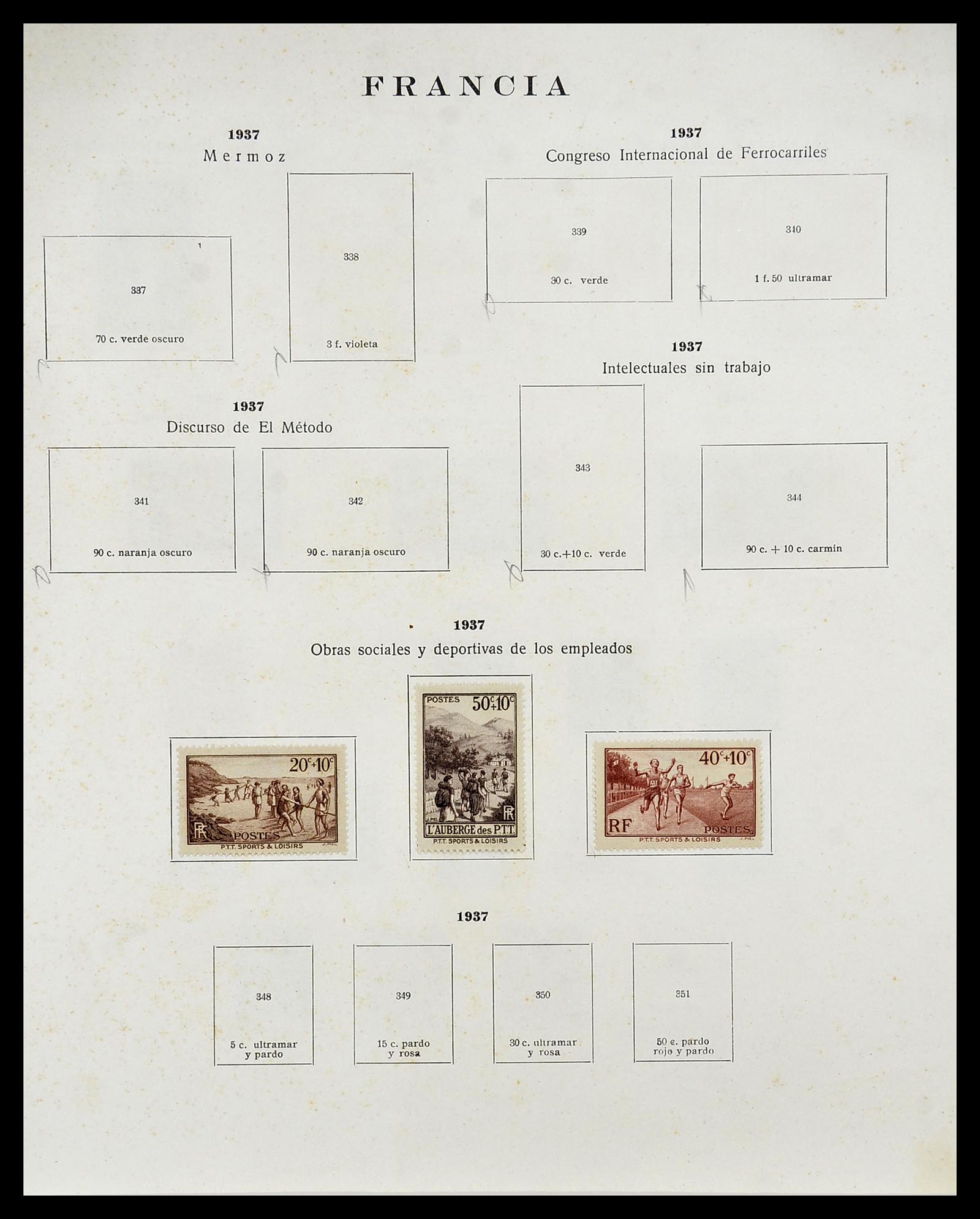 34721 017 - Postzegelverzameling 34721 Frankrijk 1853-1983.