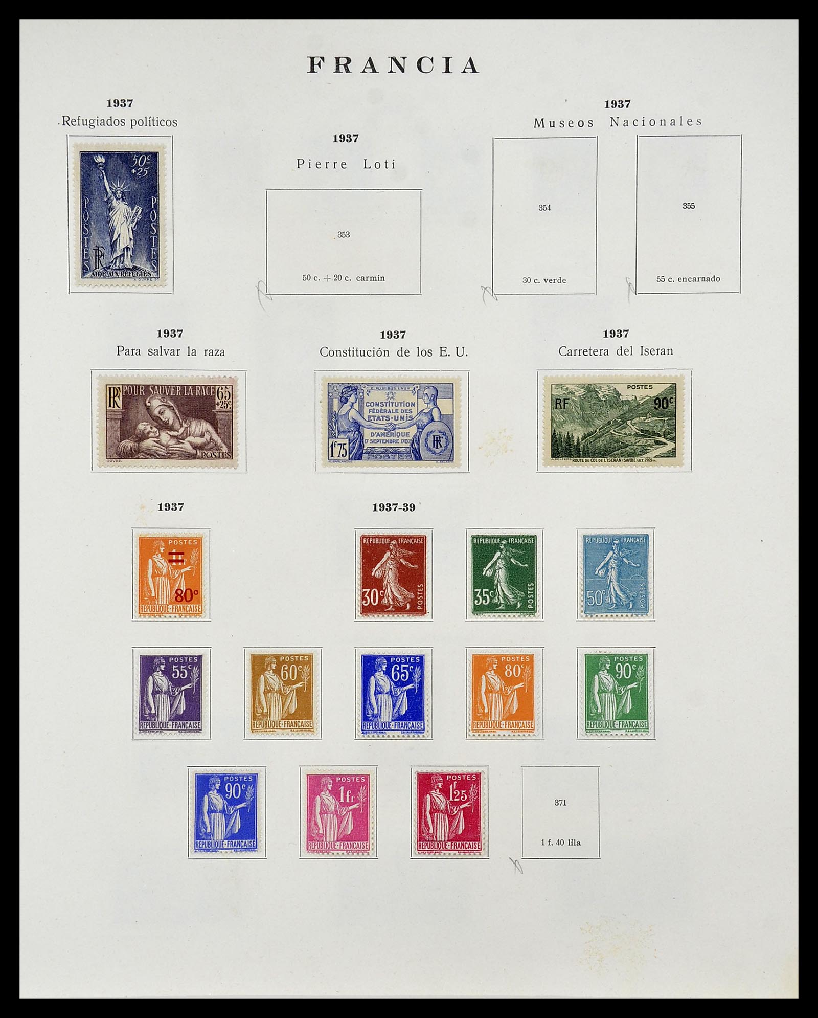 34721 018 - Postzegelverzameling 34721 Frankrijk 1853-1983.