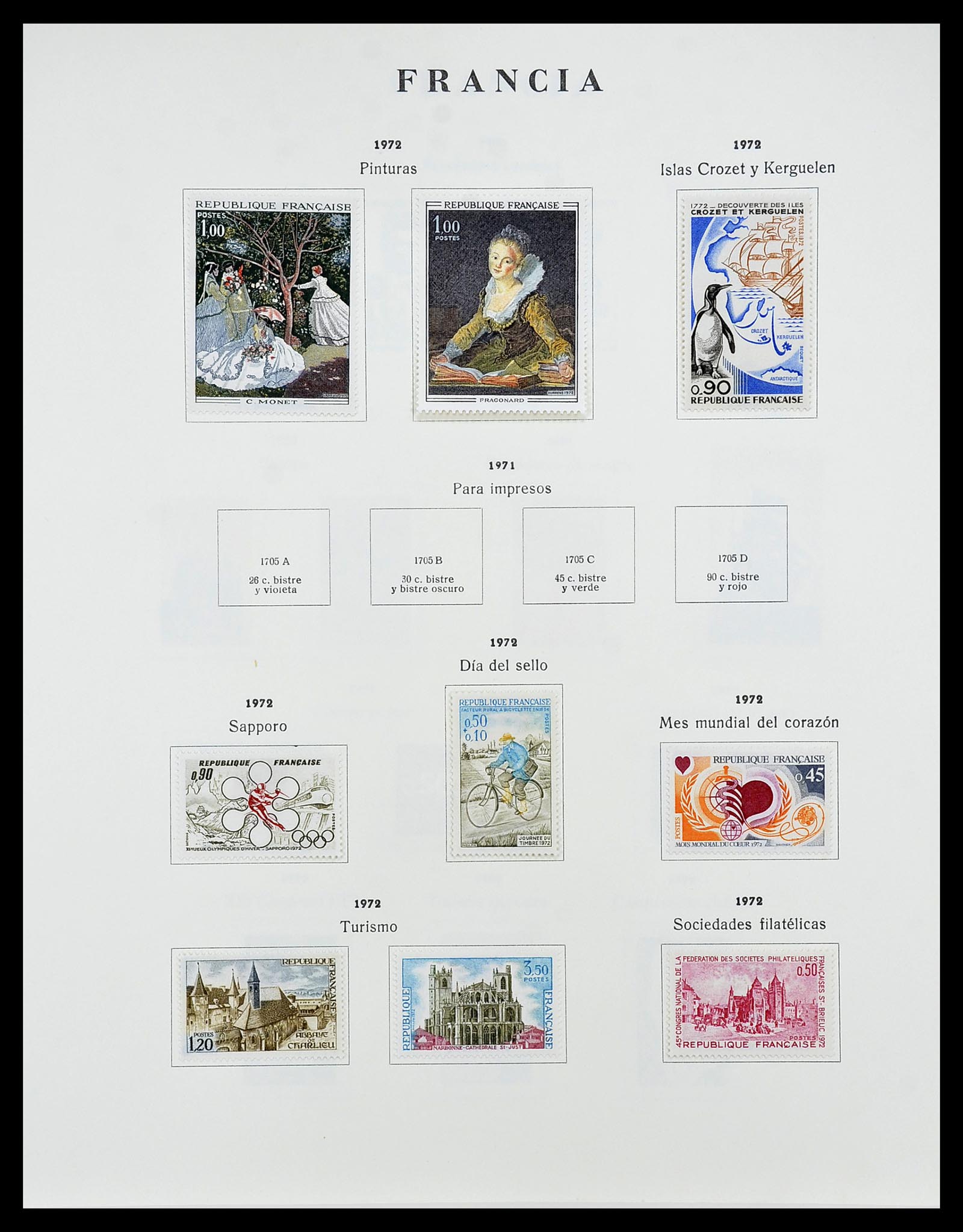 34721 115 - Postzegelverzameling 34721 Frankrijk 1853-1983.