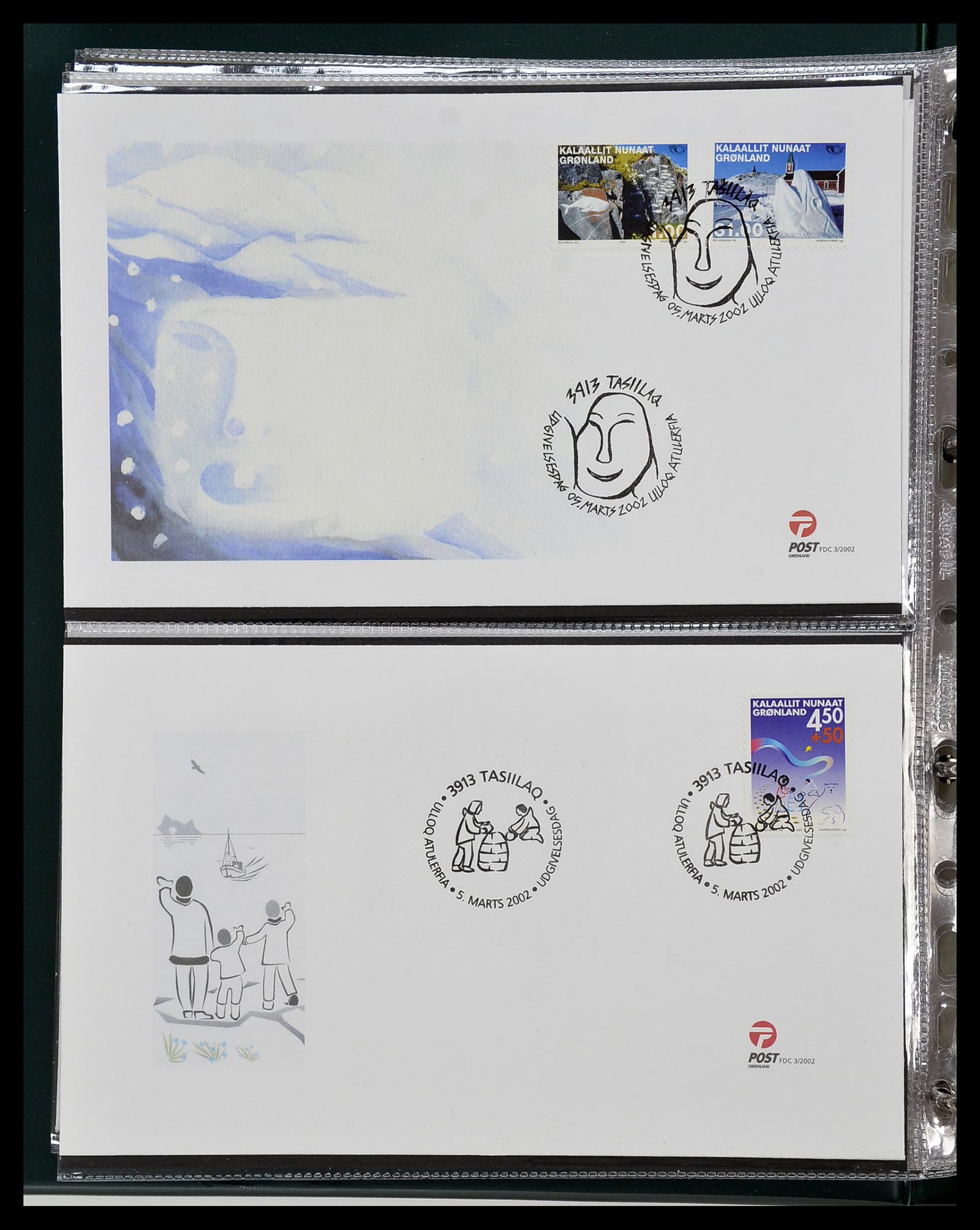 34754 083 - Postzegelverzameling 34754 Groenland FDC's 1959-2018!