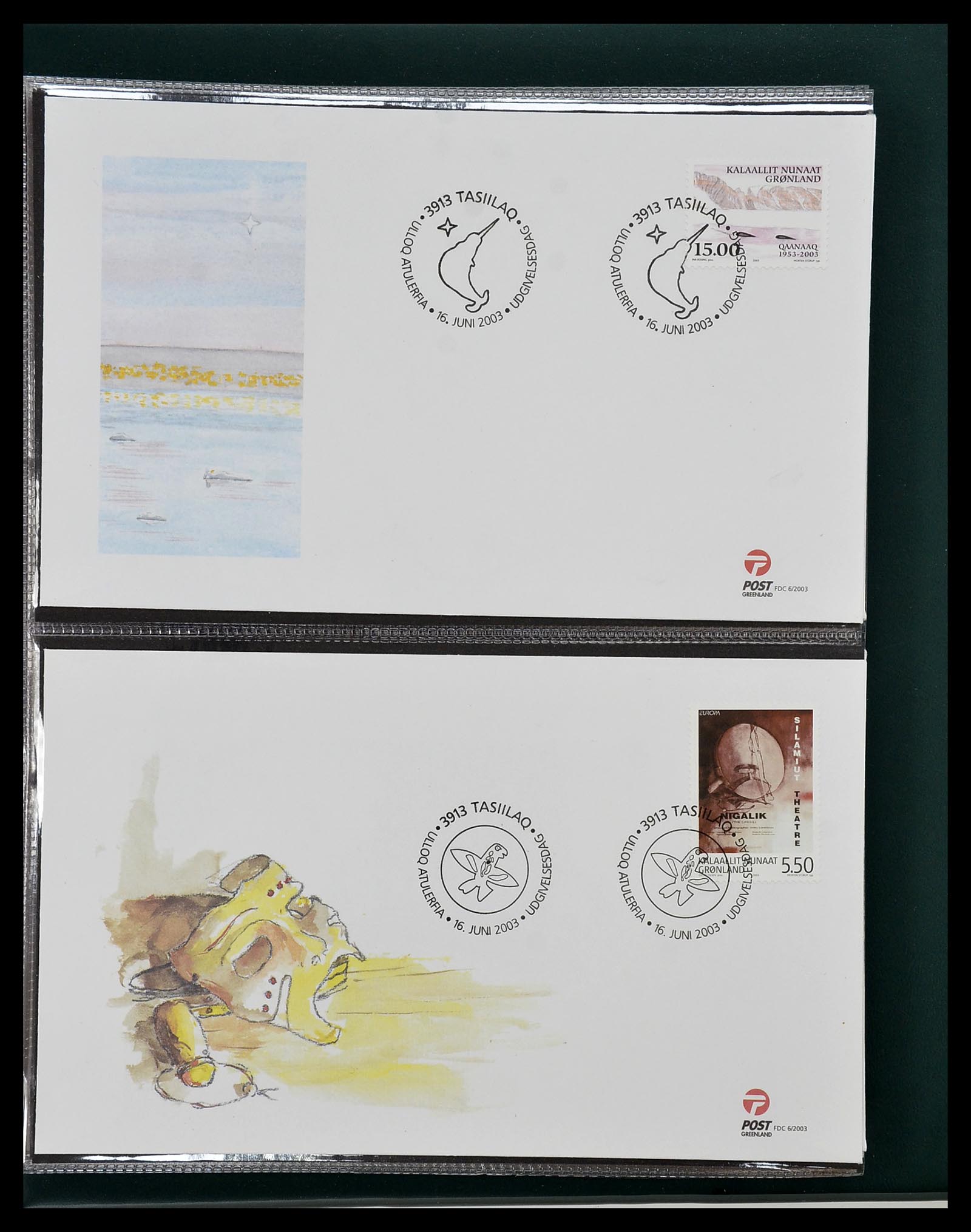 34754 086 - Postzegelverzameling 34754 Groenland FDC's 1959-2018!