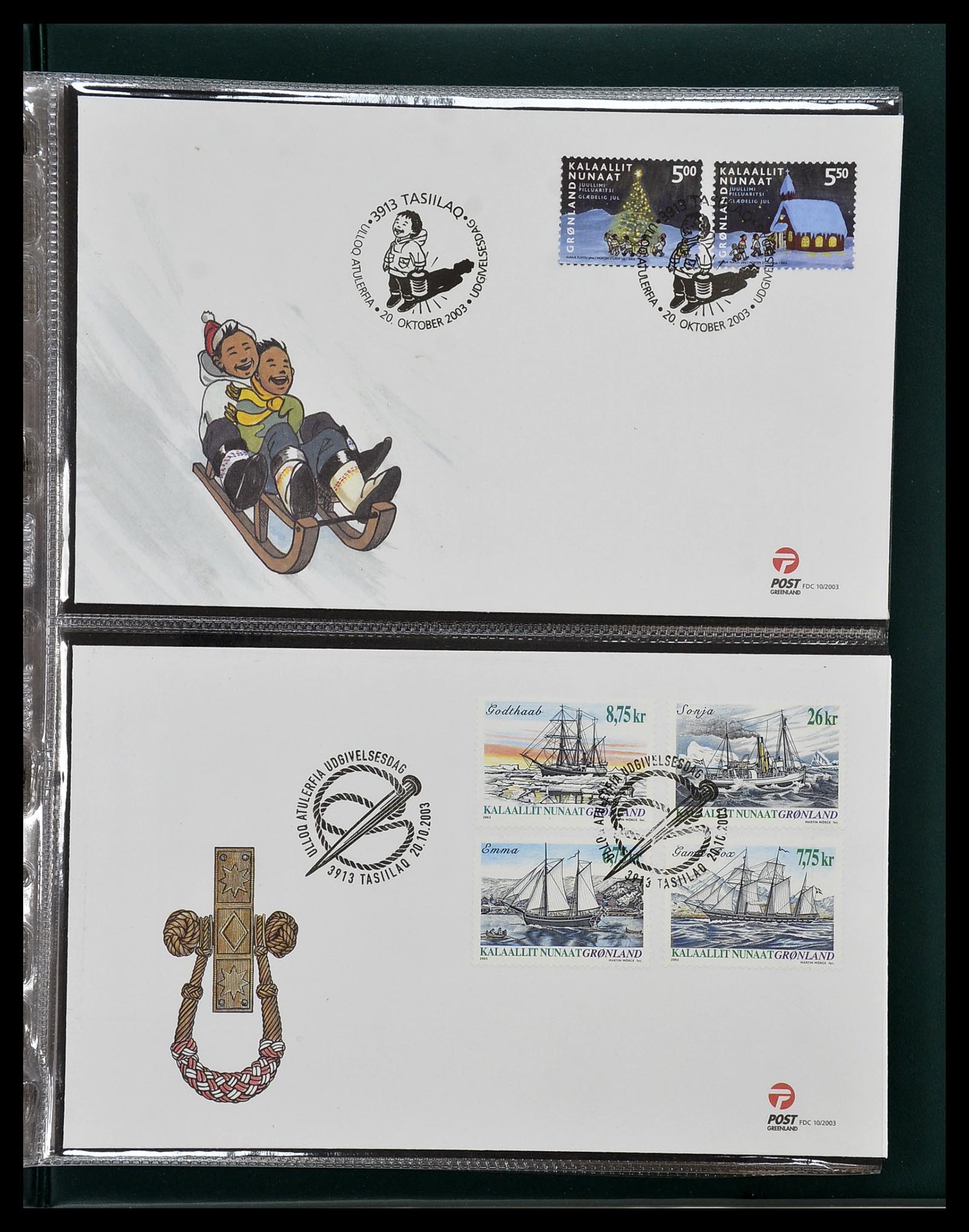 34754 088 - Postzegelverzameling 34754 Groenland FDC's 1959-2018!
