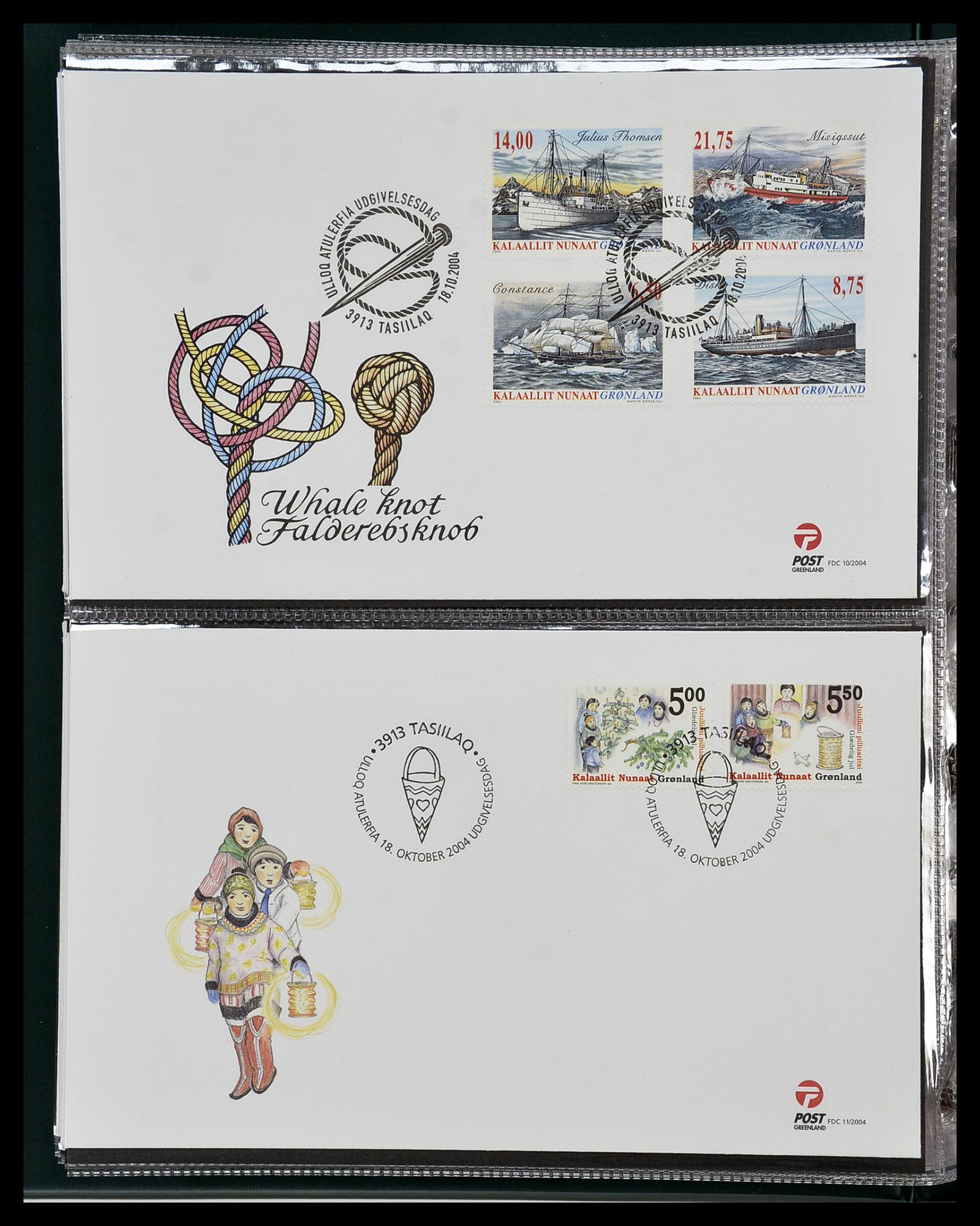 34754 093 - Postzegelverzameling 34754 Groenland FDC's 1959-2018!