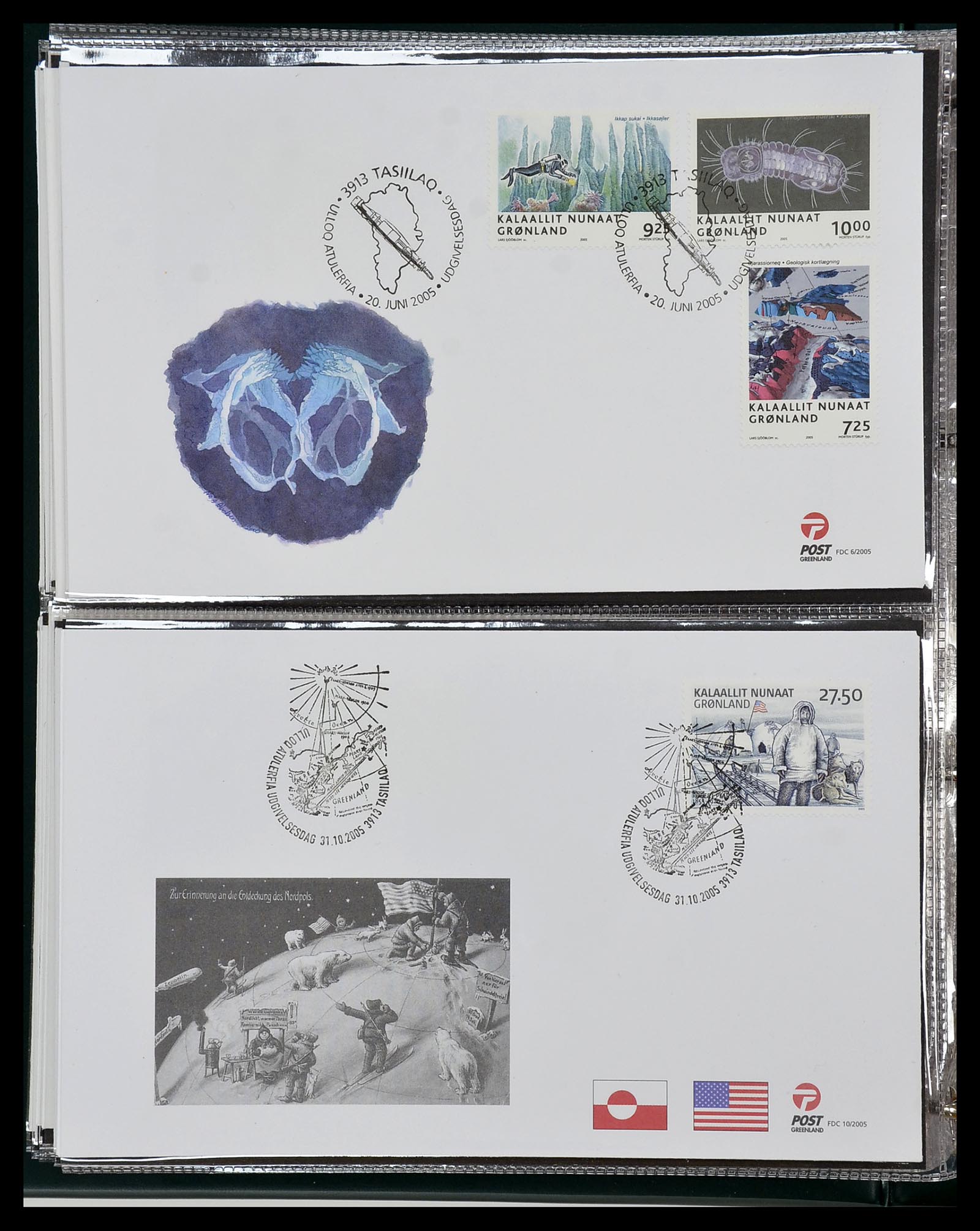 34754 097 - Postzegelverzameling 34754 Groenland FDC's 1959-2018!