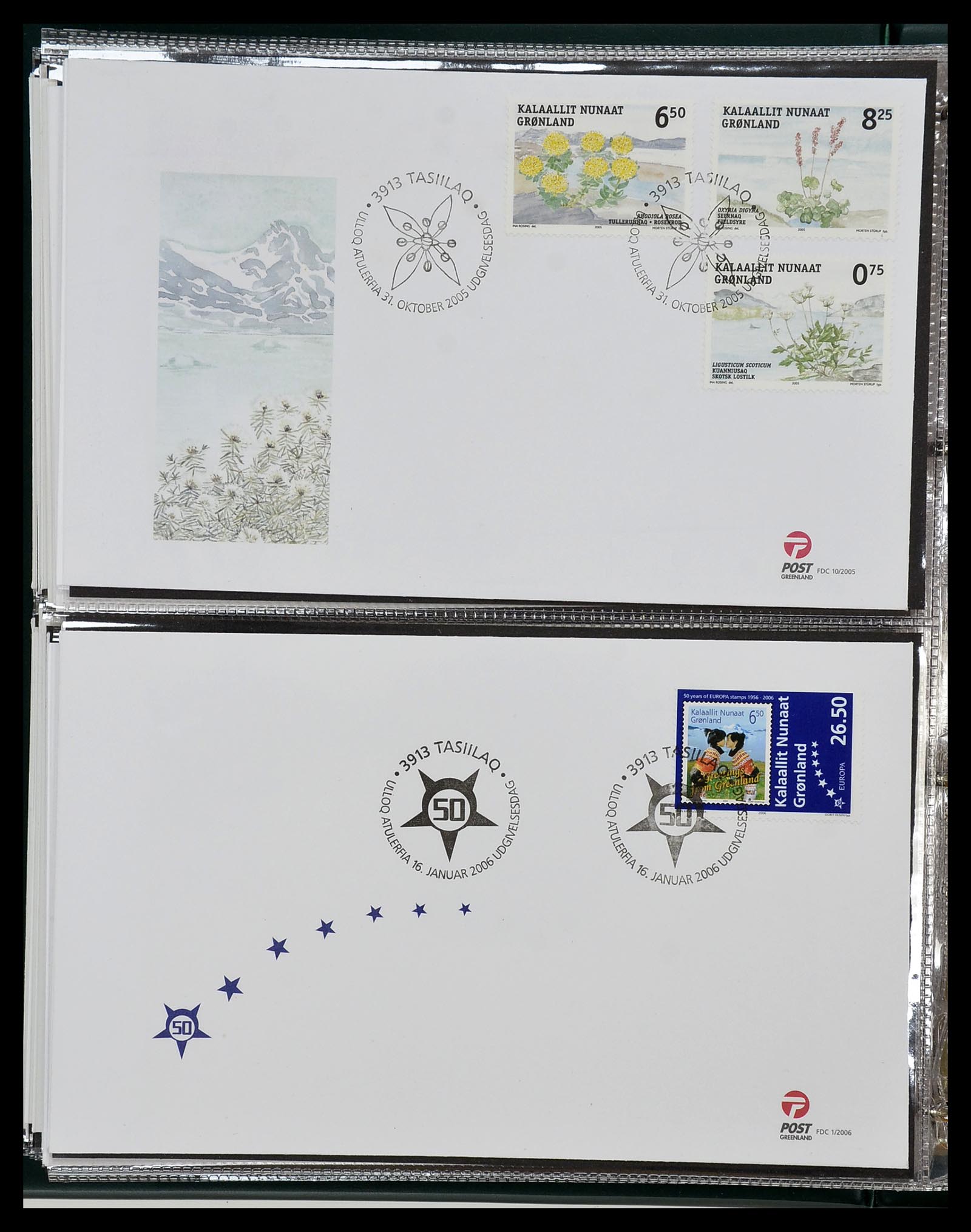 34754 099 - Postzegelverzameling 34754 Groenland FDC's 1959-2018!