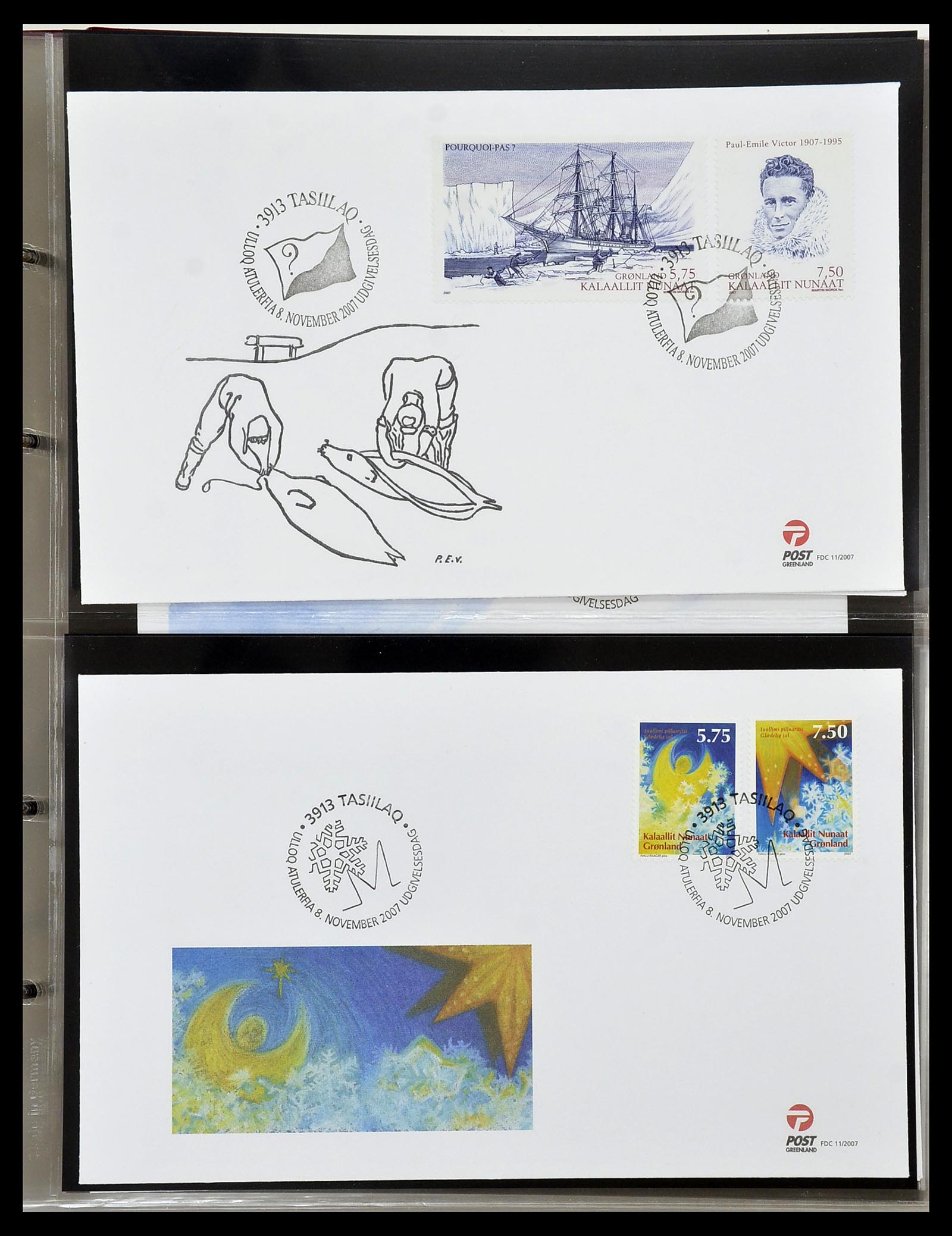 34754 111 - Postzegelverzameling 34754 Groenland FDC's 1959-2018!