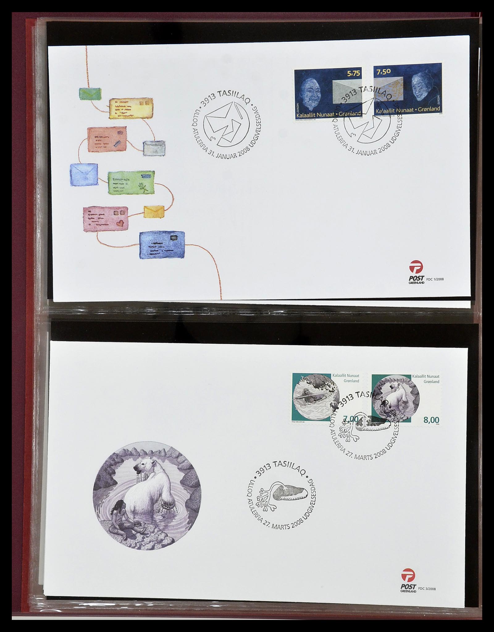 34754 112 - Postzegelverzameling 34754 Groenland FDC's 1959-2018!