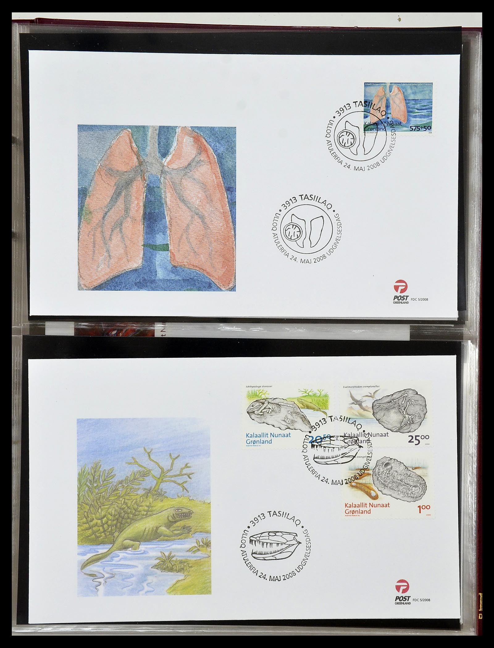 34754 115 - Postzegelverzameling 34754 Groenland FDC's 1959-2018!
