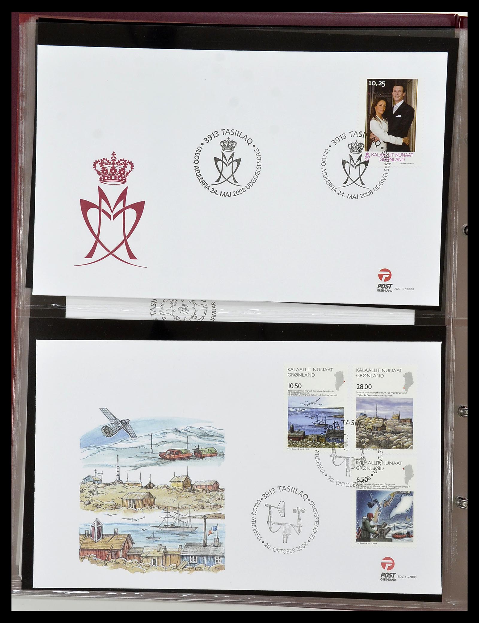 34754 116 - Postzegelverzameling 34754 Groenland FDC's 1959-2018!