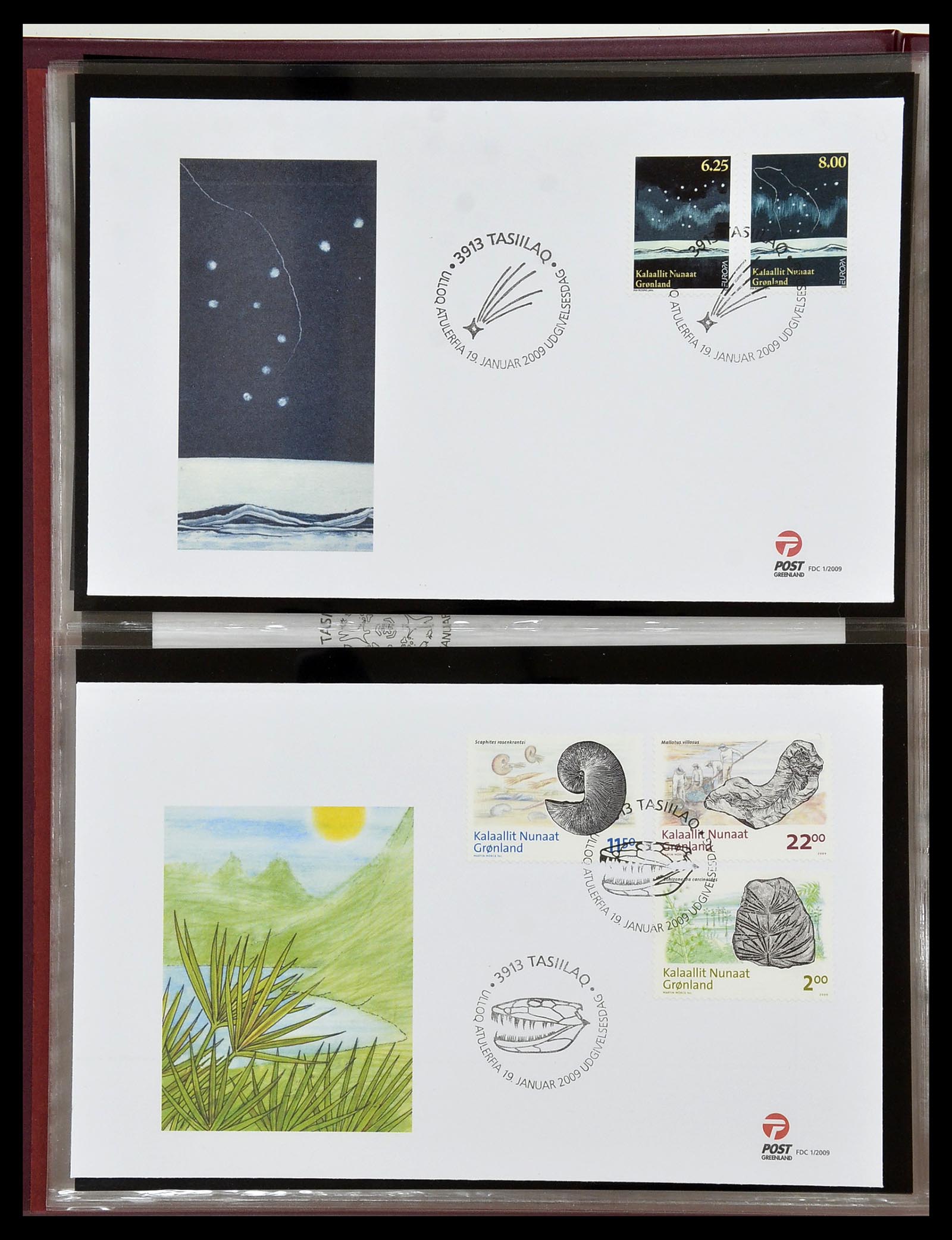 34754 118 - Postzegelverzameling 34754 Groenland FDC's 1959-2018!
