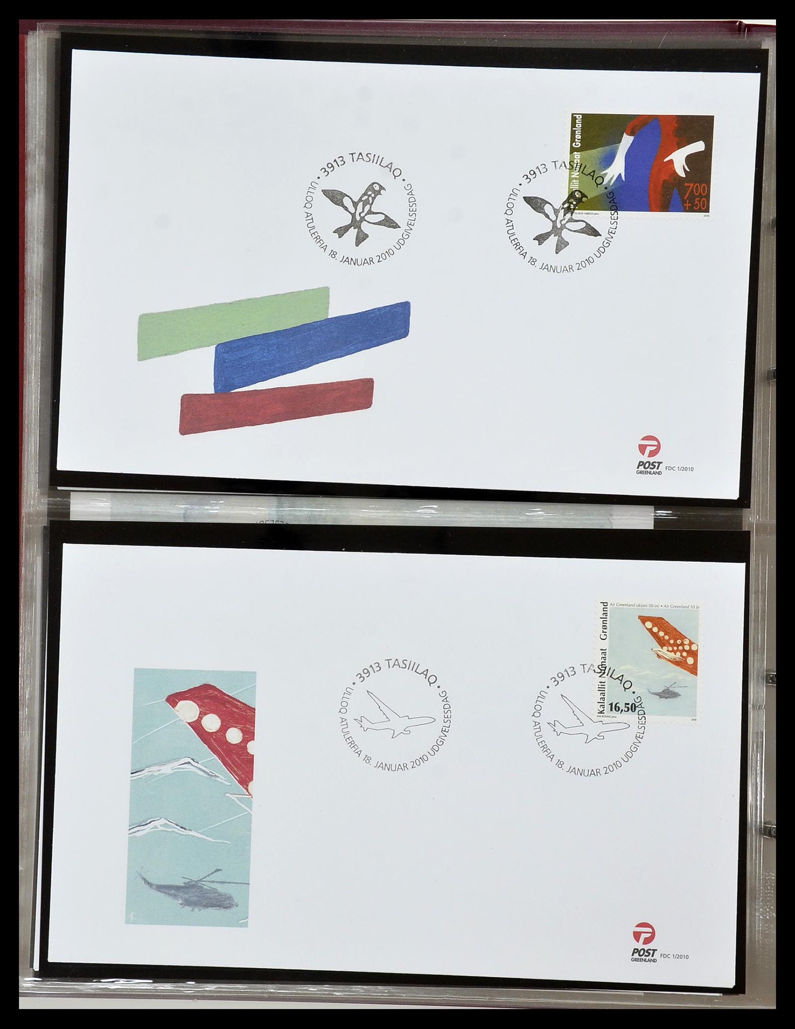 34754 126 - Postzegelverzameling 34754 Groenland FDC's 1959-2018!