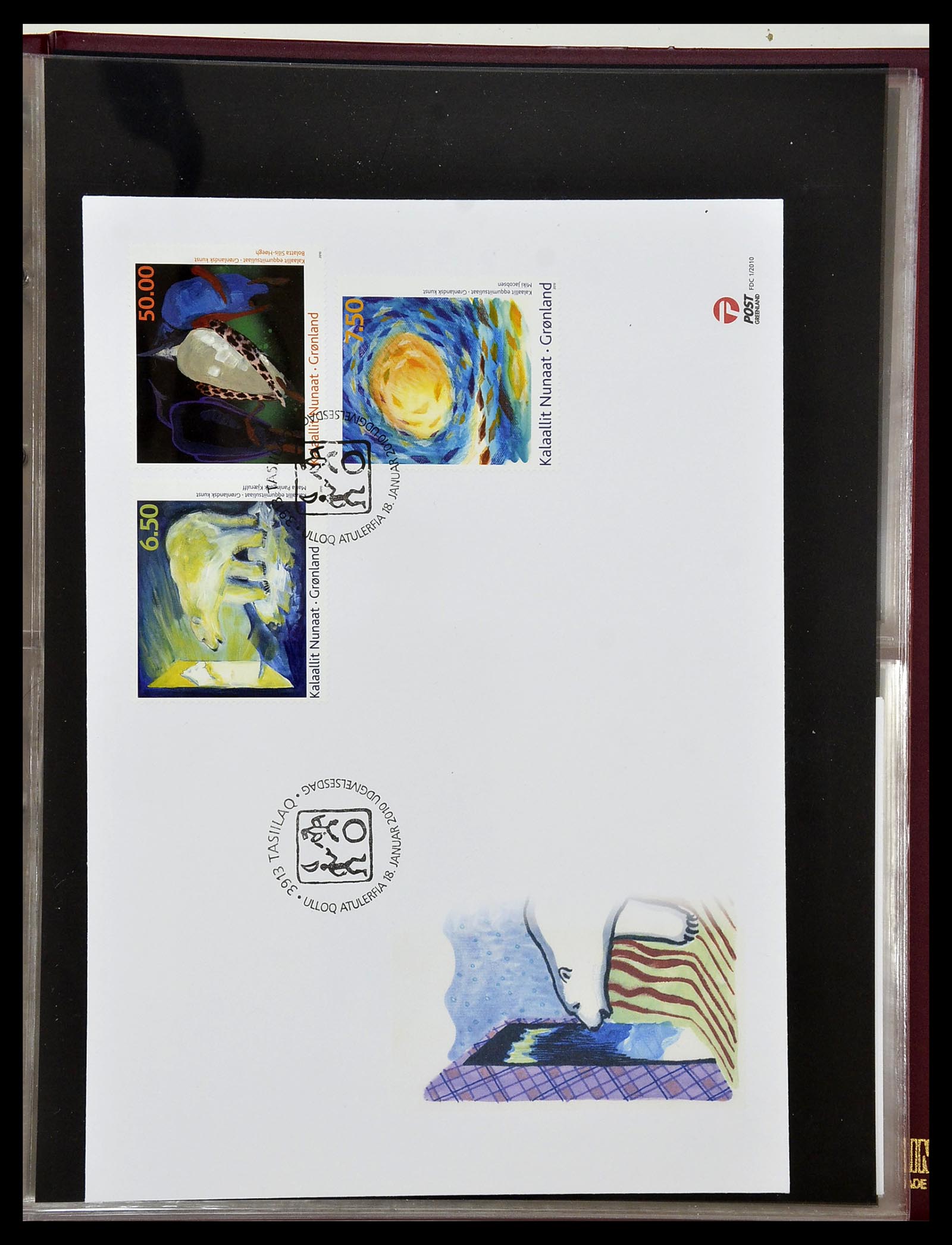 34754 127 - Postzegelverzameling 34754 Groenland FDC's 1959-2018!