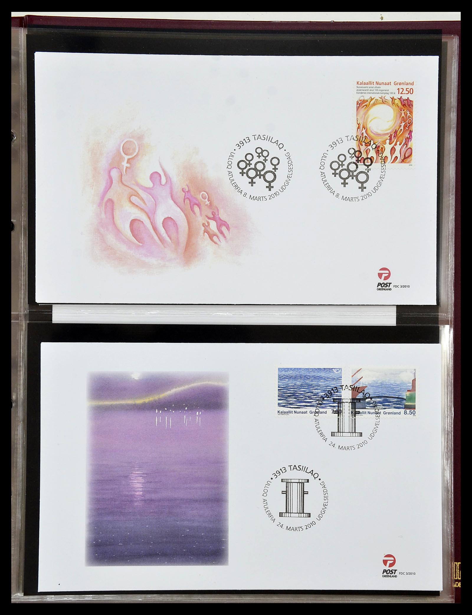34754 129 - Postzegelverzameling 34754 Groenland FDC's 1959-2018!