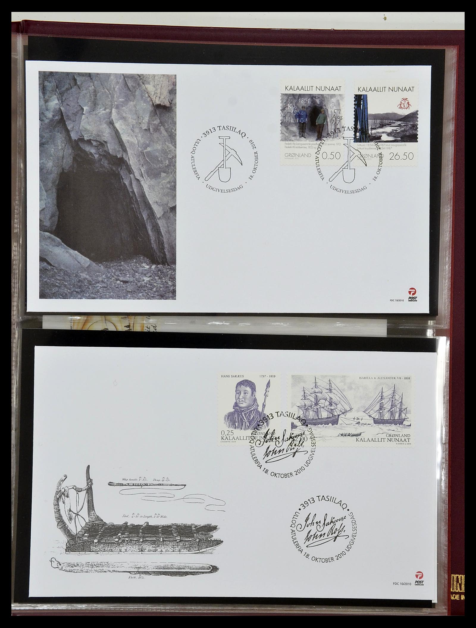 34754 133 - Postzegelverzameling 34754 Groenland FDC's 1959-2018!