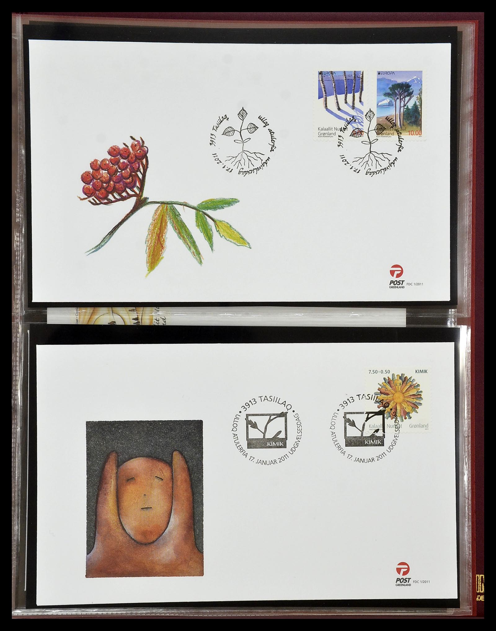34754 135 - Postzegelverzameling 34754 Groenland FDC's 1959-2018!