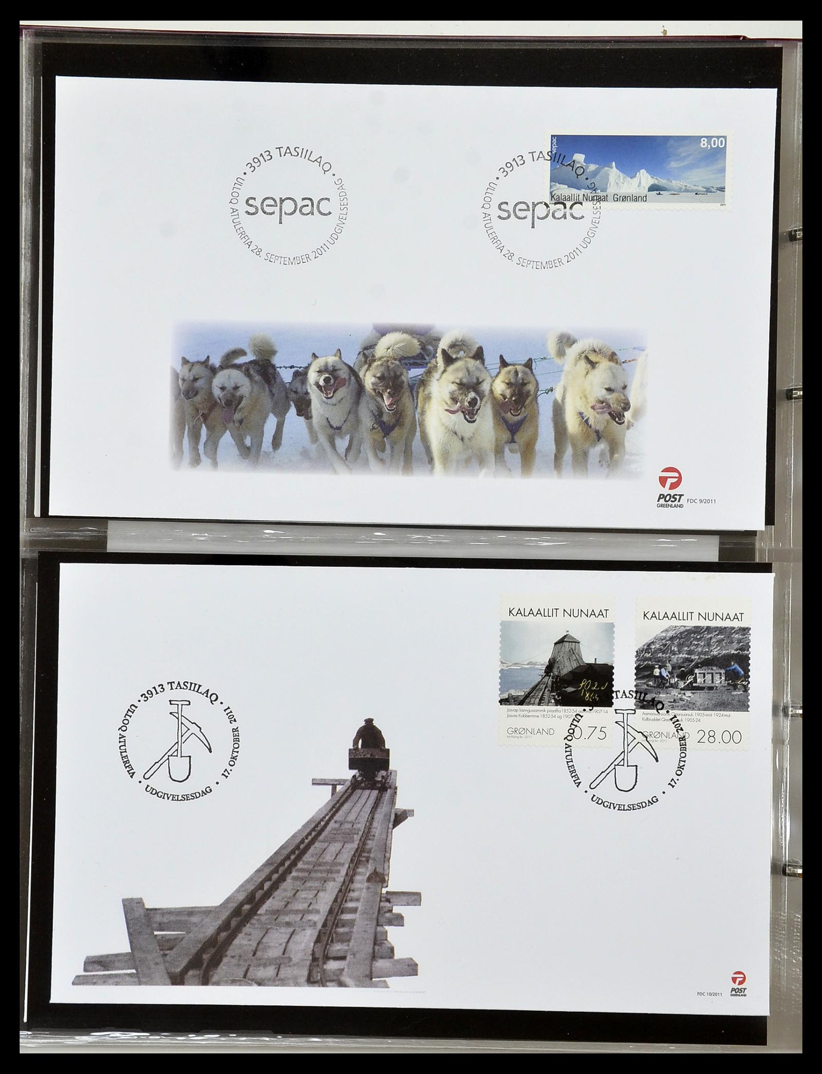 34754 138 - Postzegelverzameling 34754 Groenland FDC's 1959-2018!
