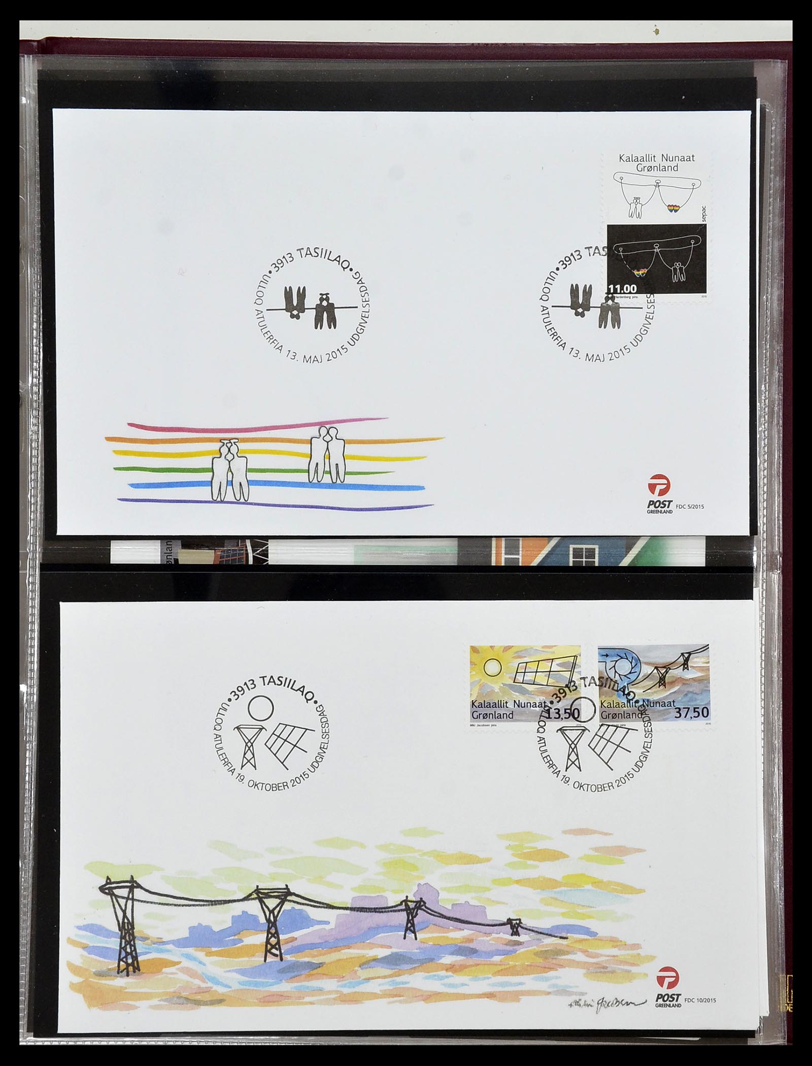 34754 169 - Postzegelverzameling 34754 Groenland FDC's 1959-2018!