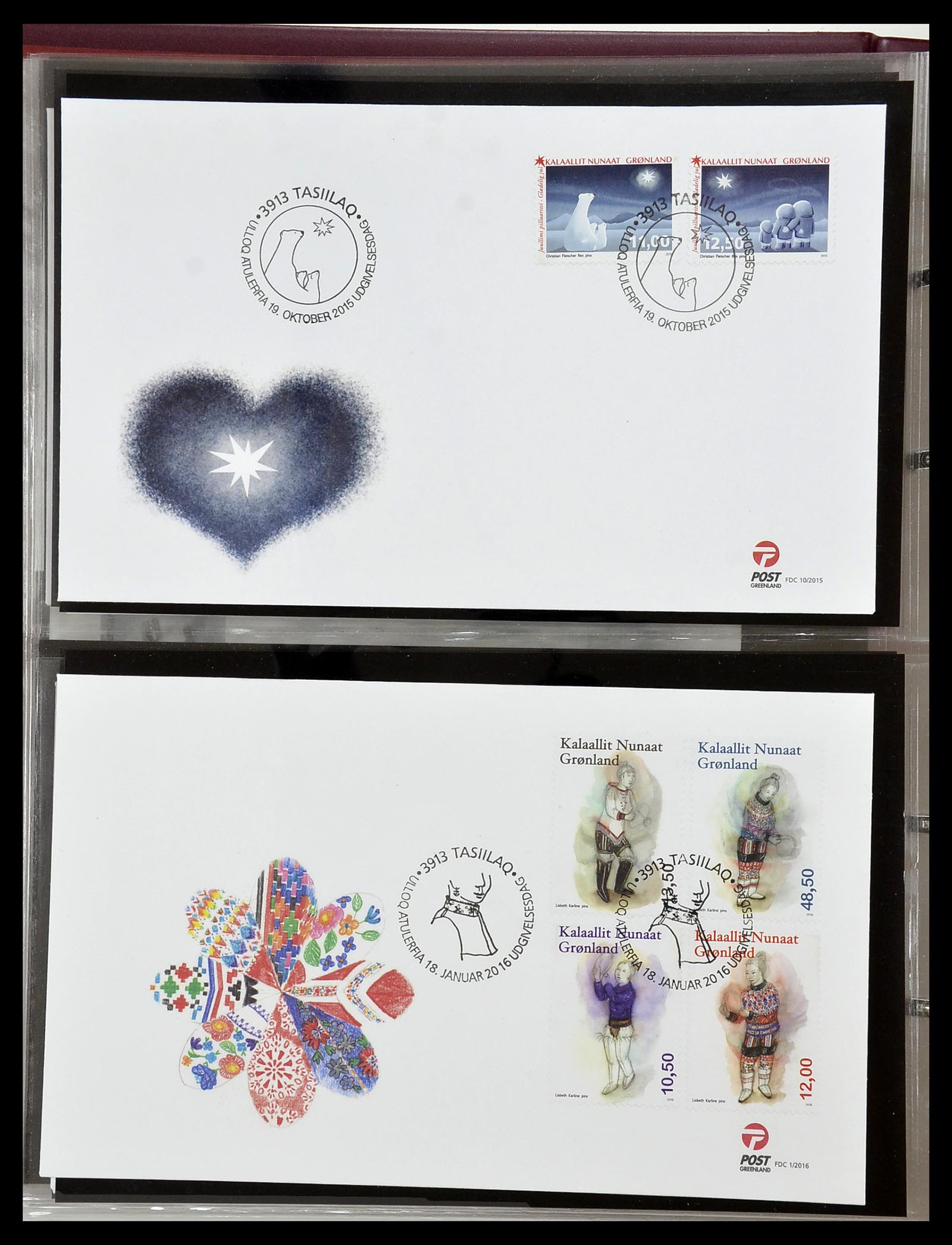 34754 170 - Postzegelverzameling 34754 Groenland FDC's 1959-2018!