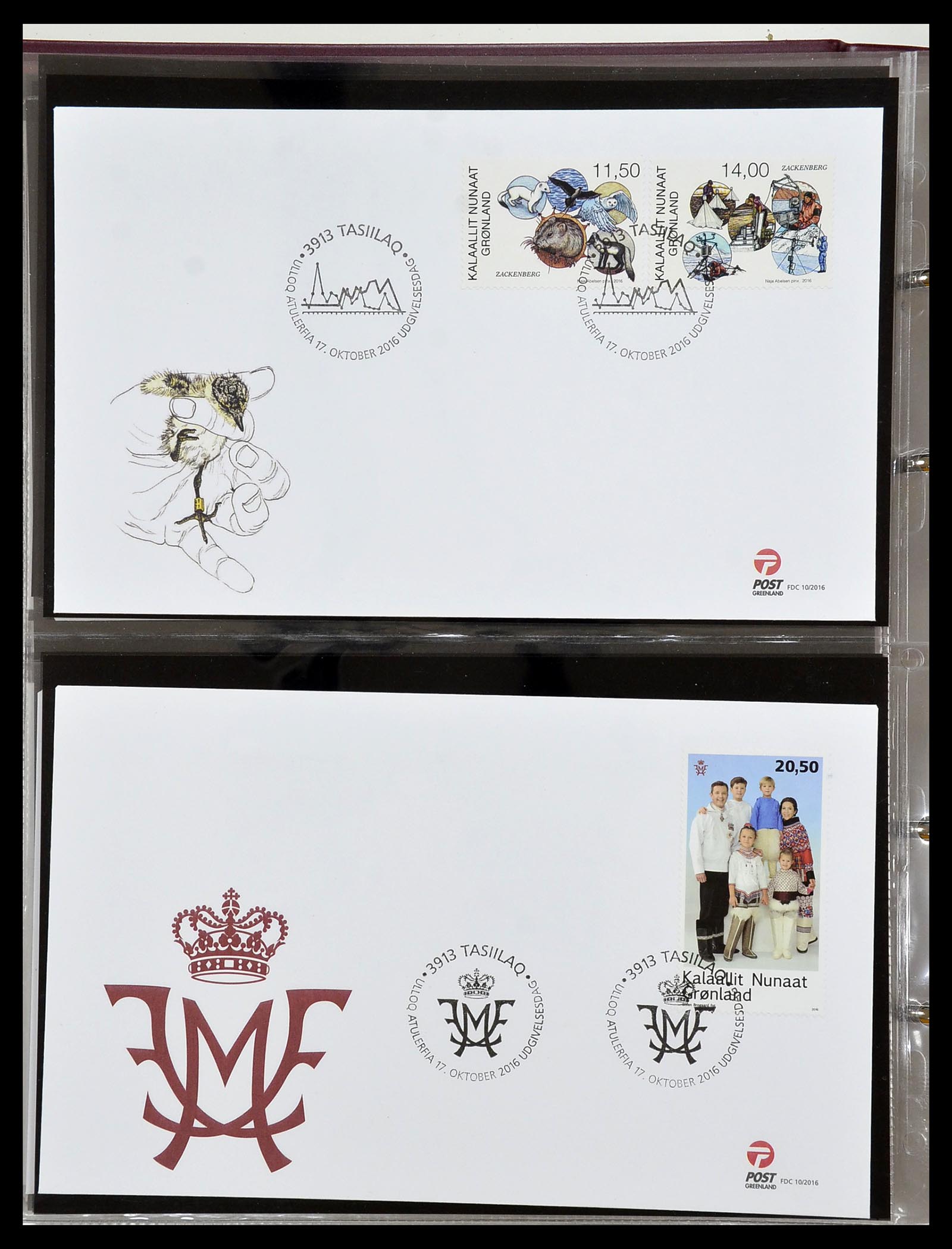 34754 175 - Postzegelverzameling 34754 Groenland FDC's 1959-2018!