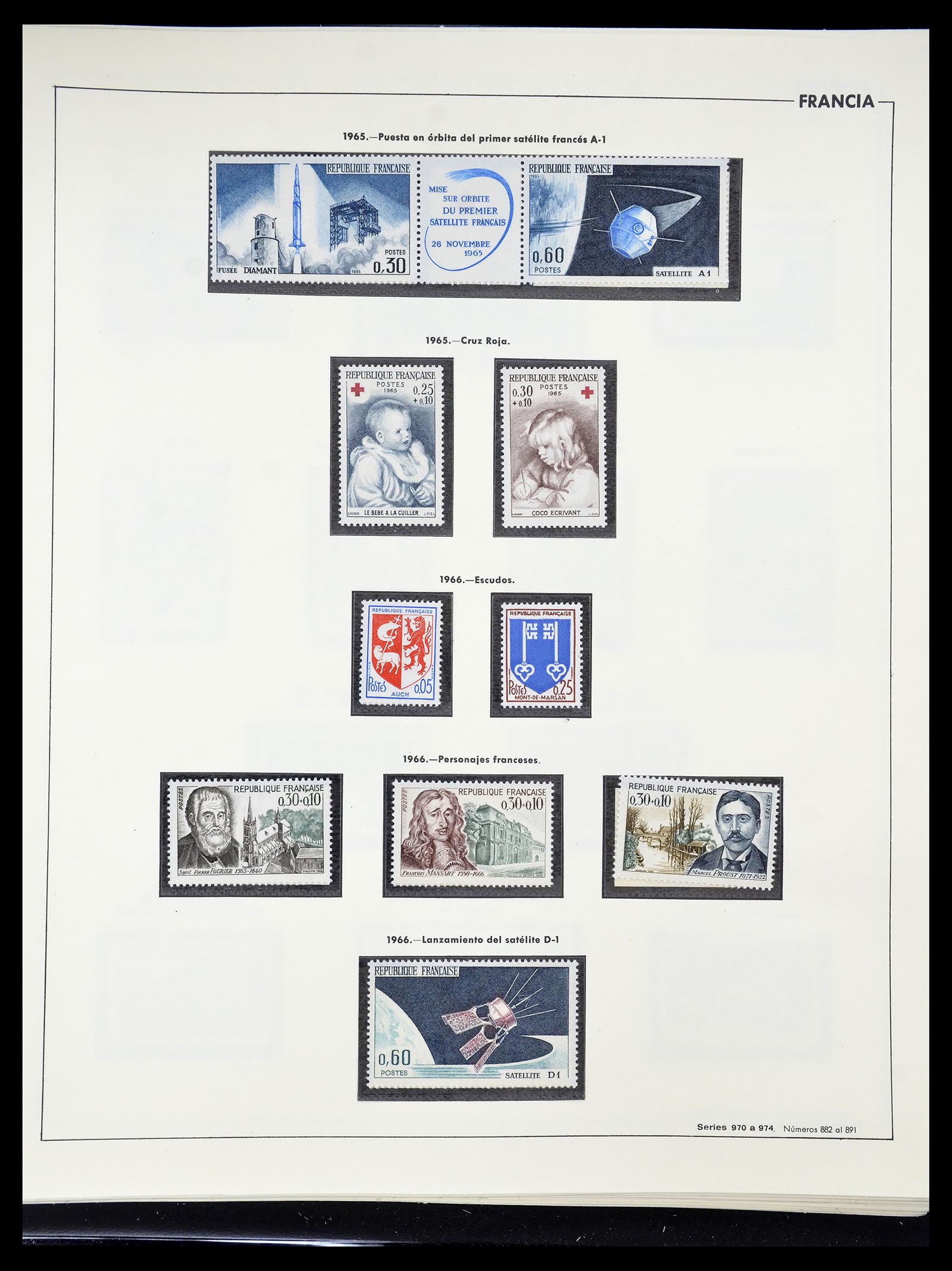 34755 136 - Postzegelverzameling 34755 Frankrijk 1900-2000.