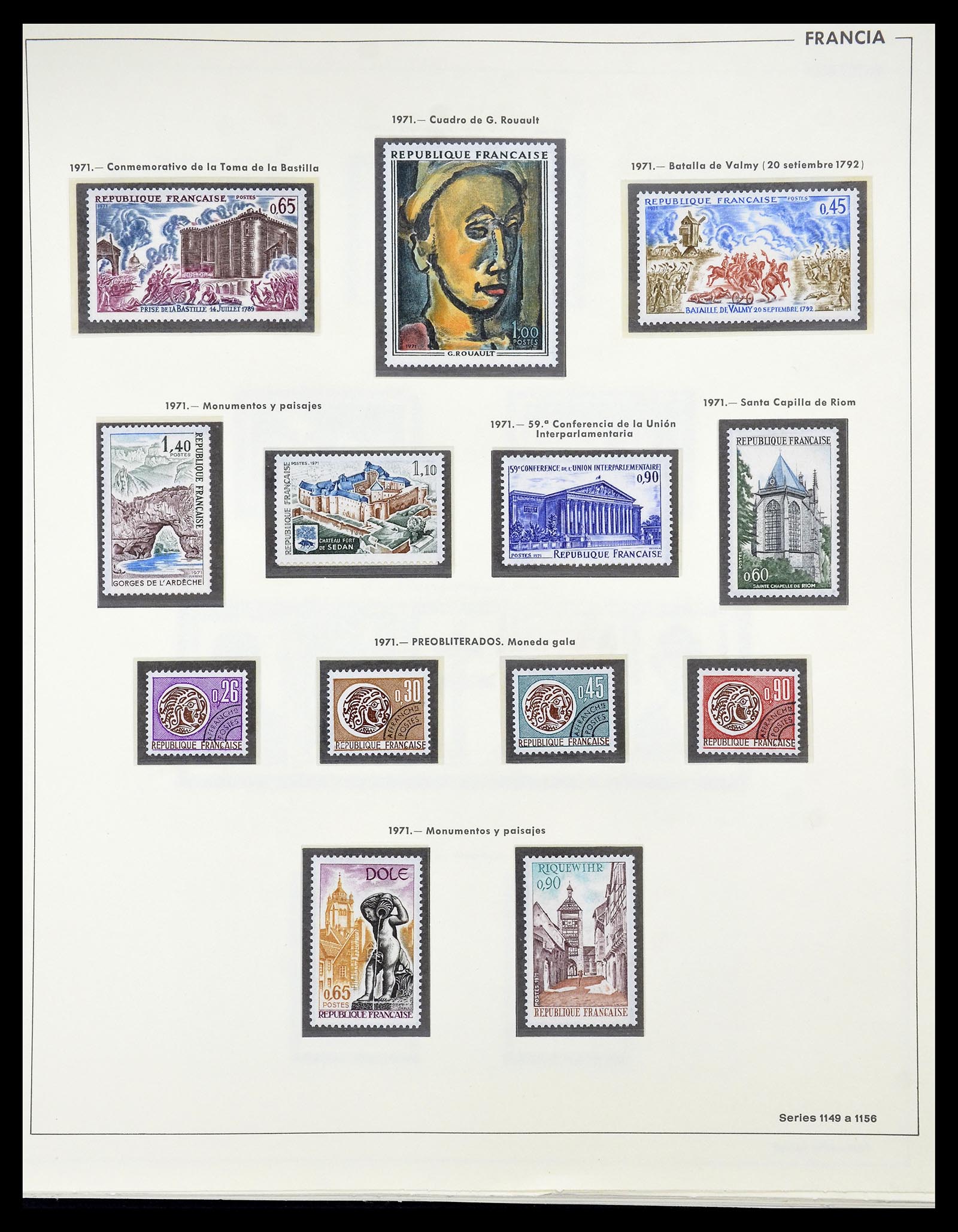 34755 163 - Postzegelverzameling 34755 Frankrijk 1900-2000.