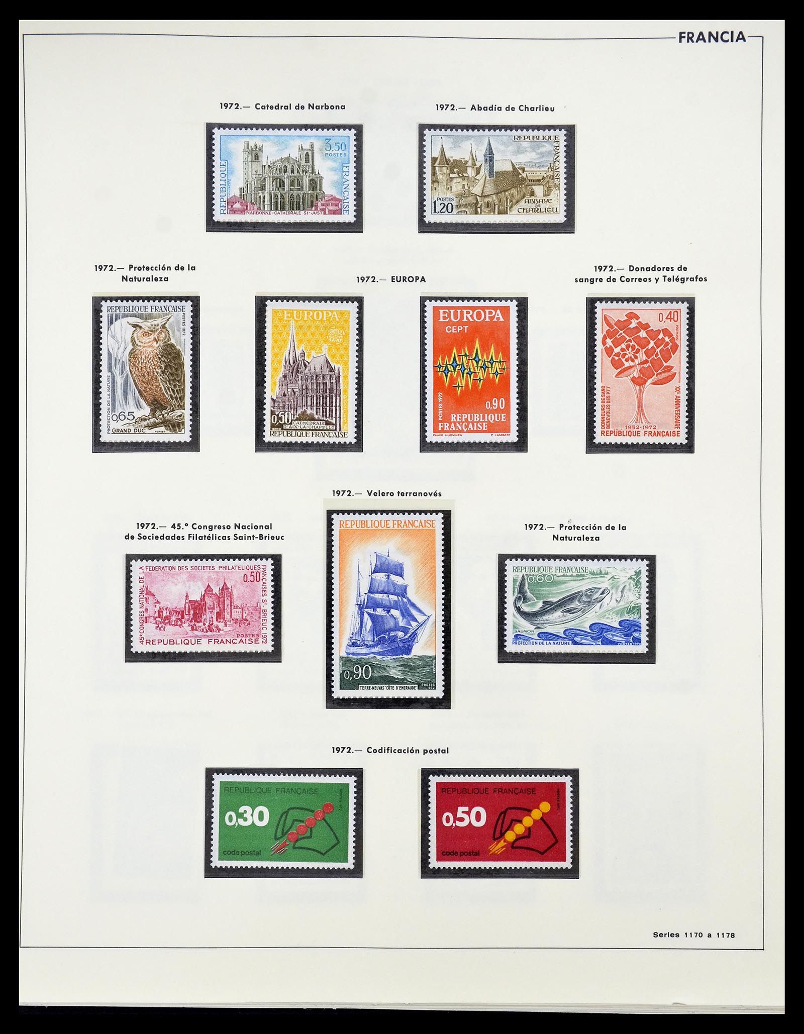 34755 166 - Postzegelverzameling 34755 Frankrijk 1900-2000.