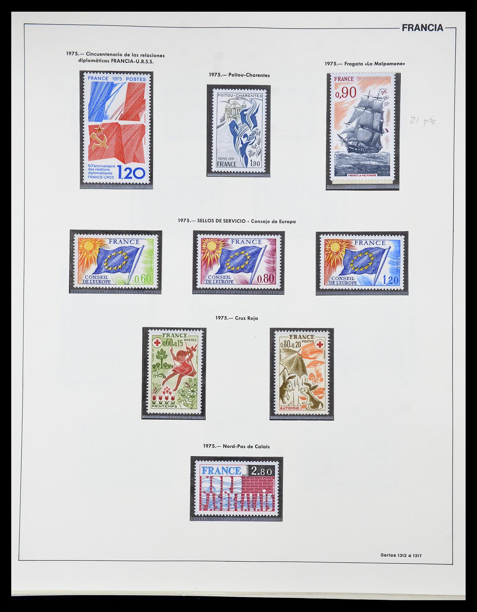 34755 183 - Postzegelverzameling 34755 Frankrijk 1900-2000.