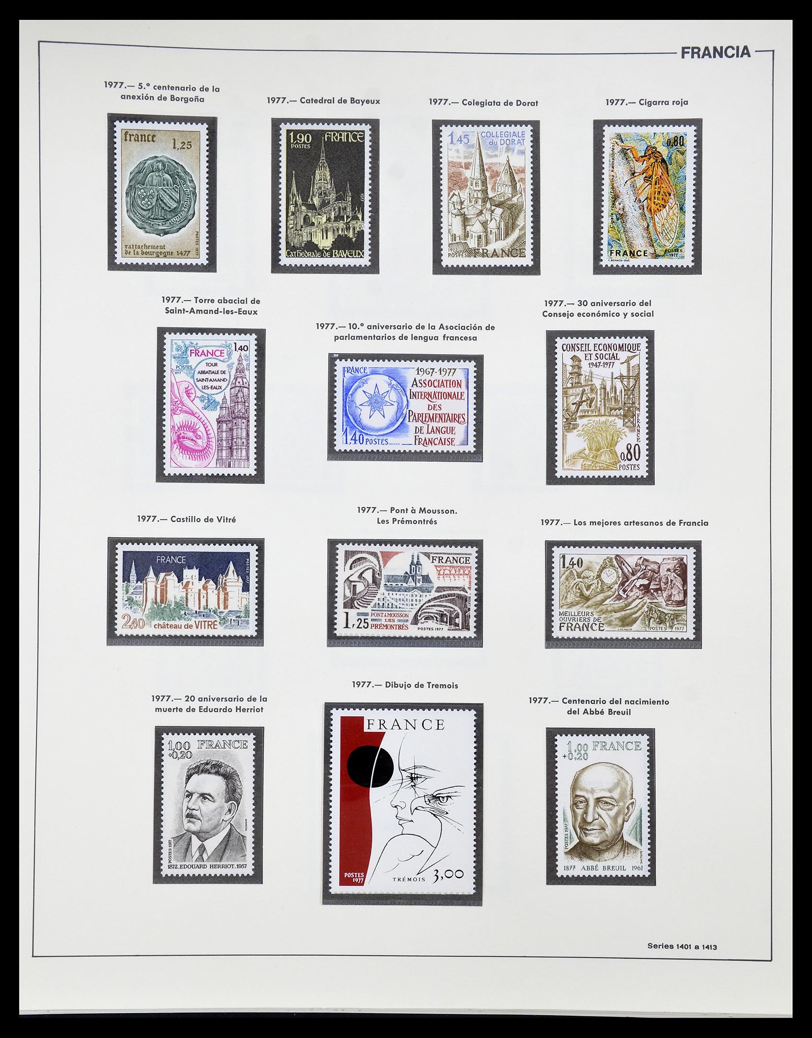 34755 193 - Postzegelverzameling 34755 Frankrijk 1900-2000.