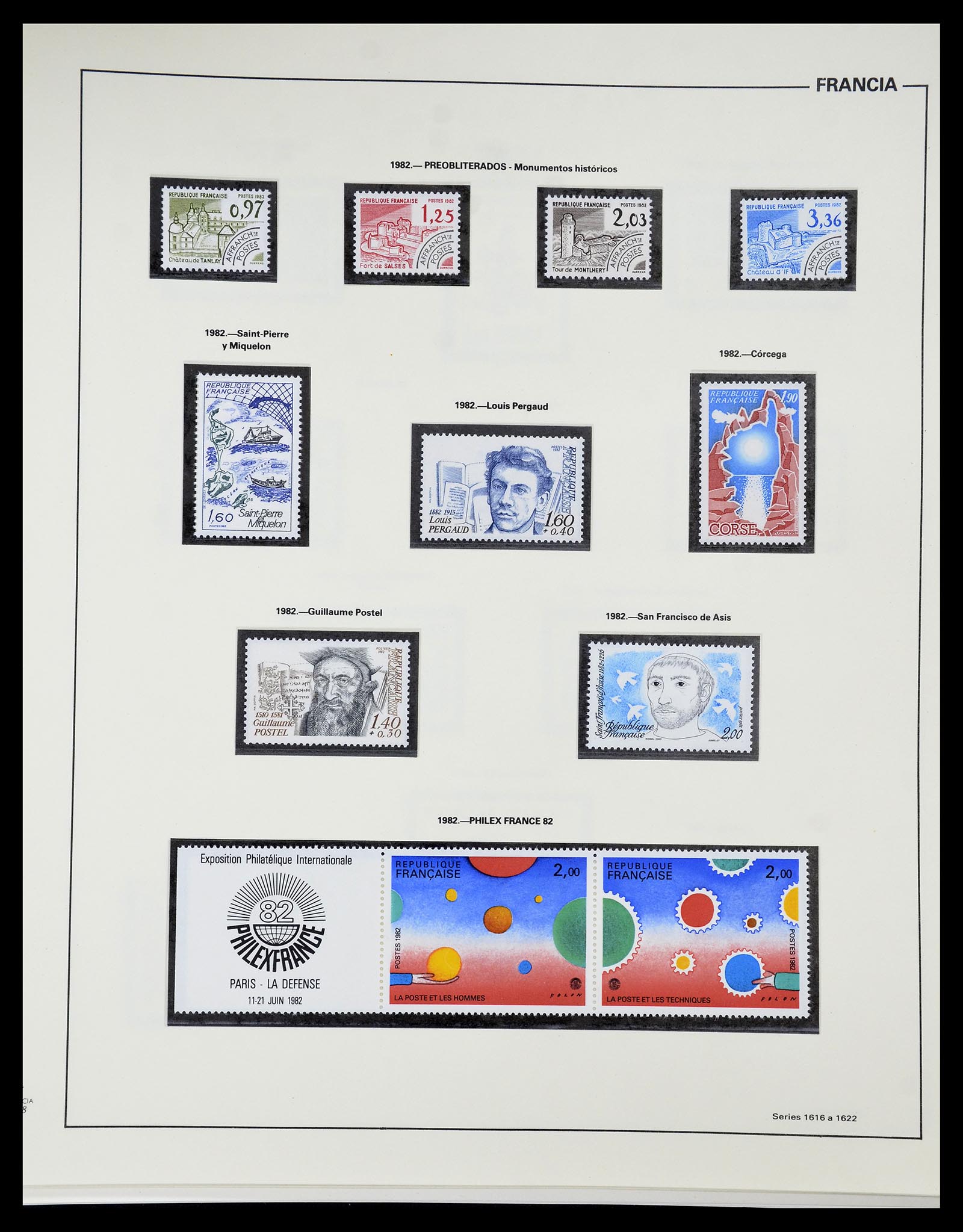 34755 224 - Postzegelverzameling 34755 Frankrijk 1900-2000.
