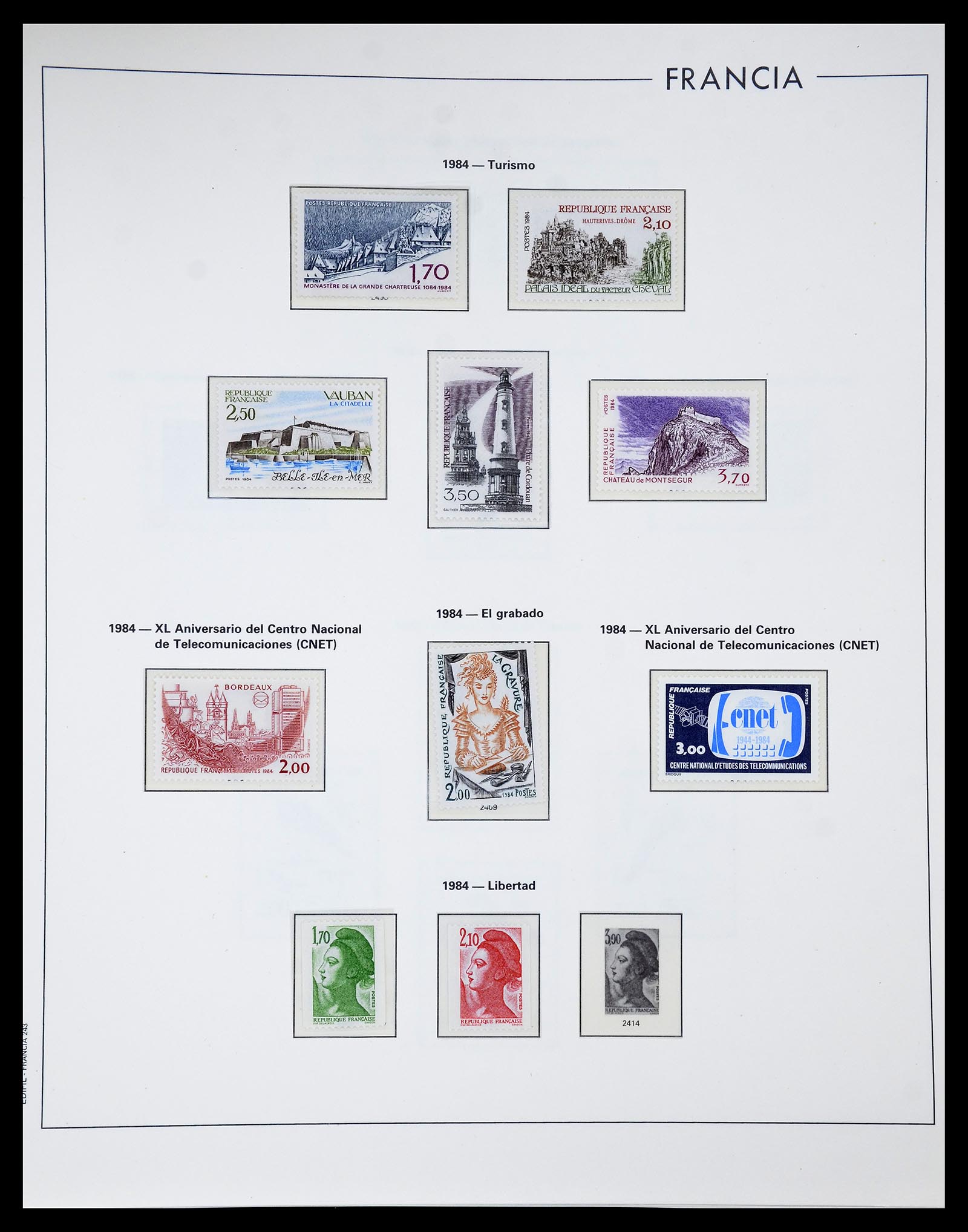 34755 239 - Postzegelverzameling 34755 Frankrijk 1900-2000.