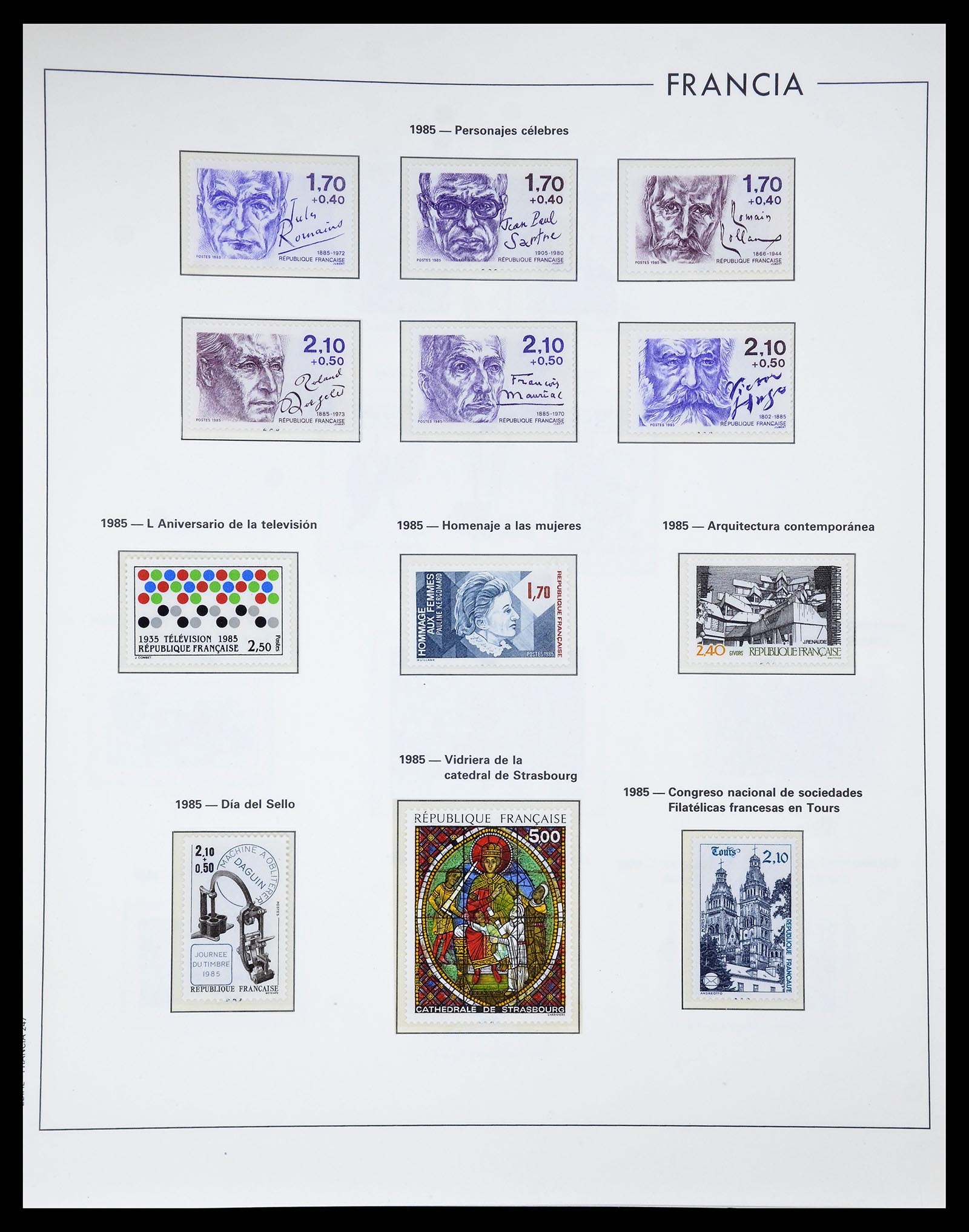 34755 244 - Postzegelverzameling 34755 Frankrijk 1900-2000.
